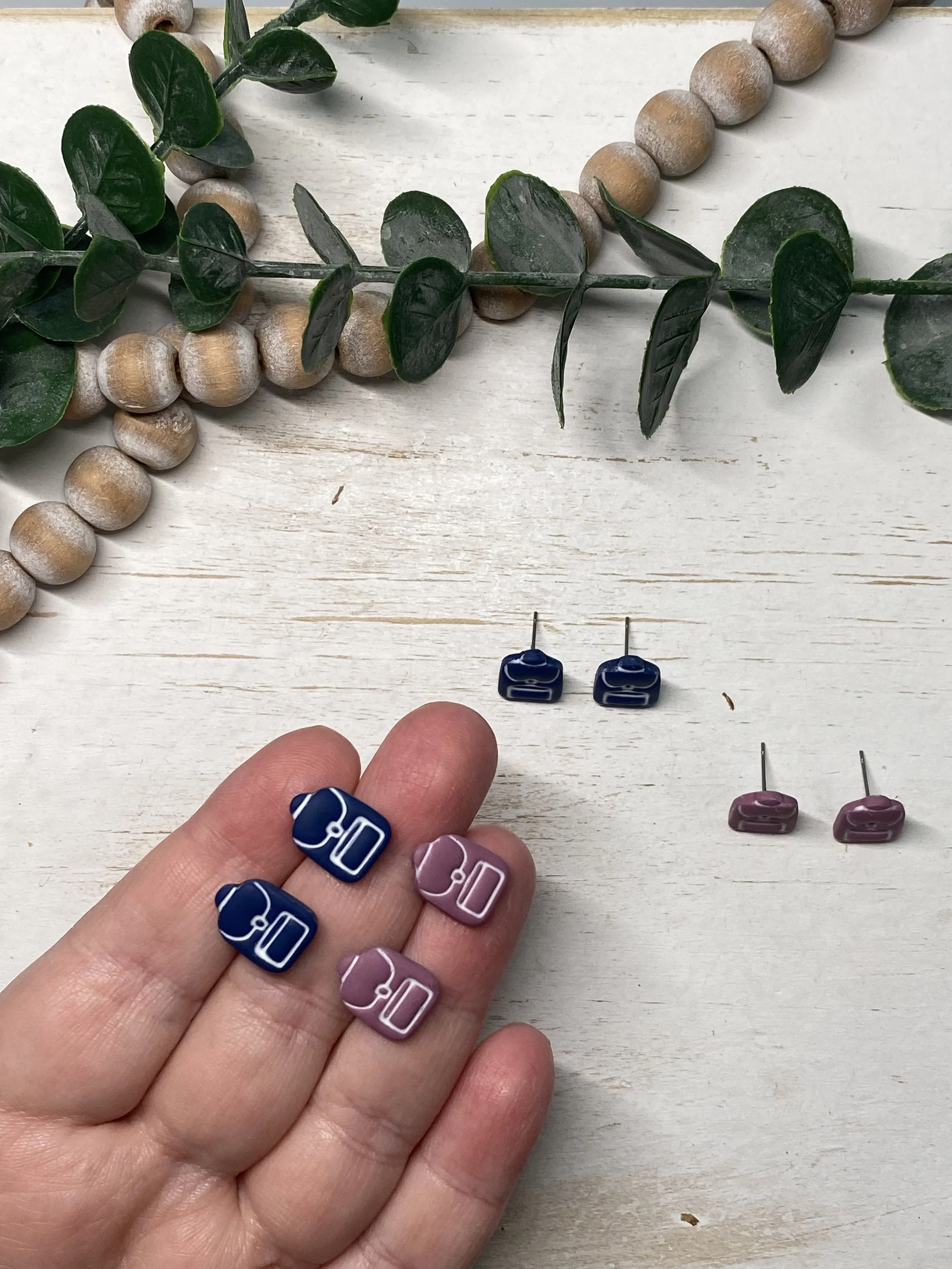 back to school teacher polymer clay earrings