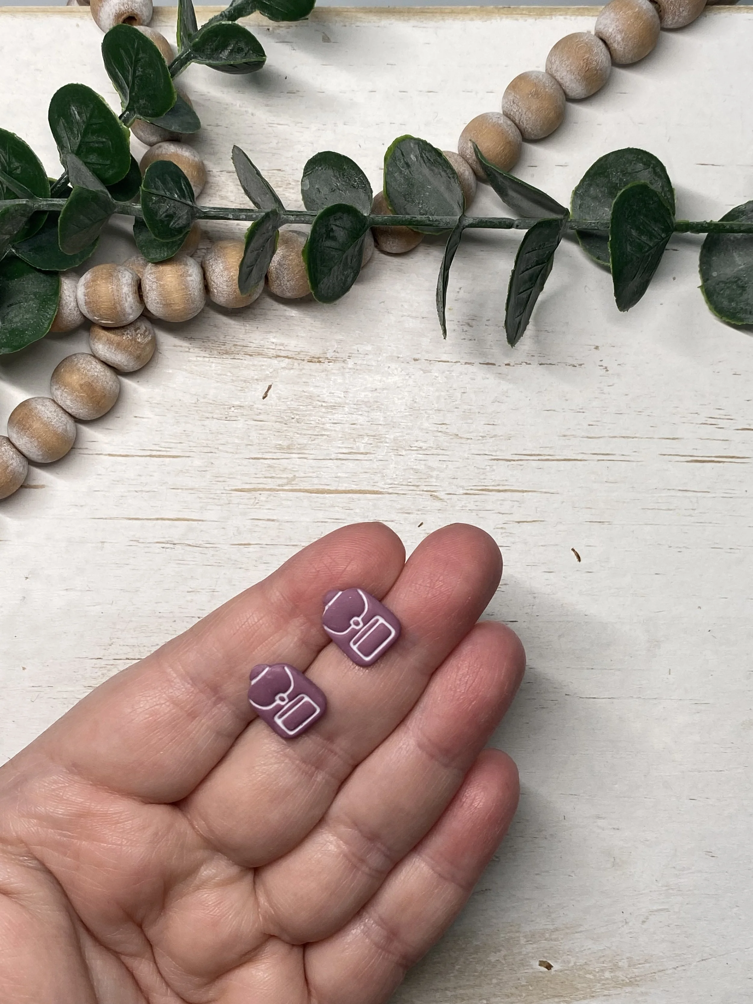back to school teacher polymer clay earrings