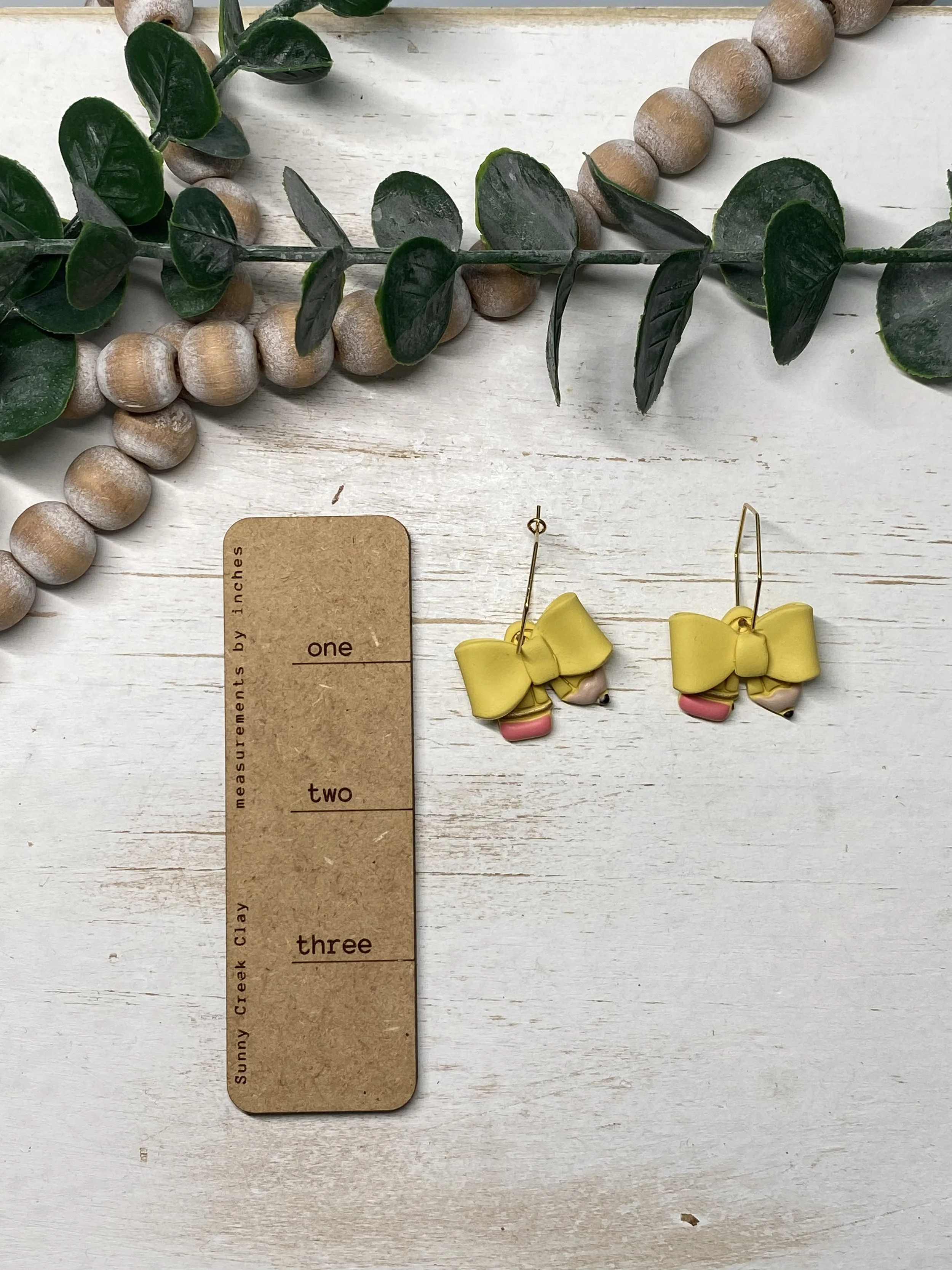 back to school teacher polymer clay earrings