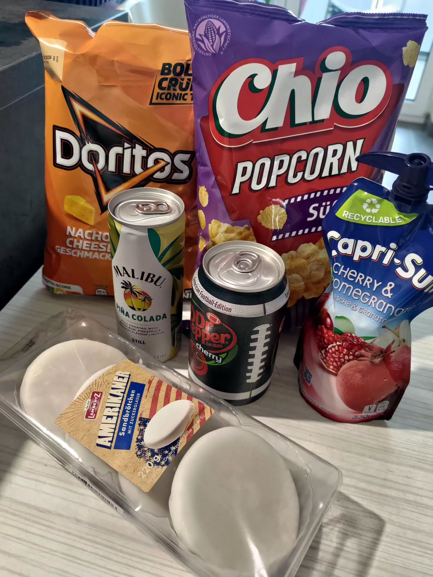 Bad Bunny 🐇 and Superbowl 🏈 time!
First time for me, I'm all hyped 🔥 
This is my snack stash.
Am I doing this right?!
What's missing?!