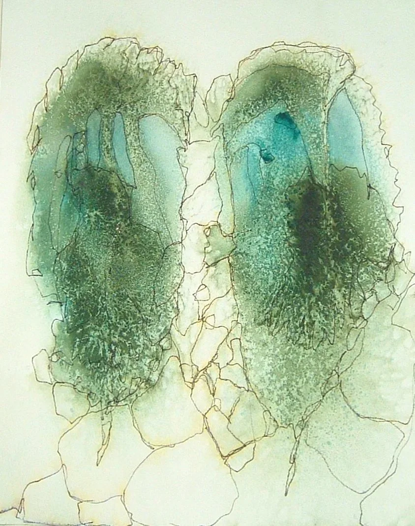 Watercolor and Pen on Paper
14" x 11"
Sold
