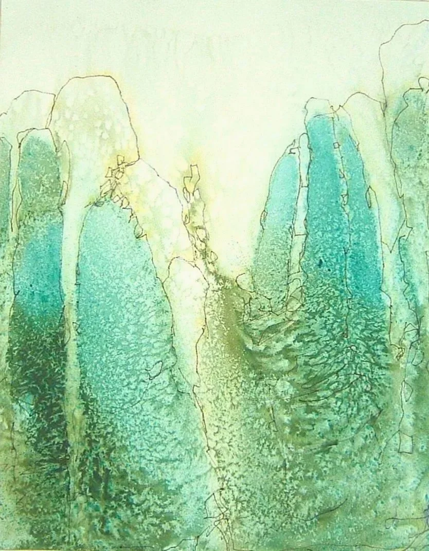 Watercolor and Pen on Paper
14" x 11"
Sold