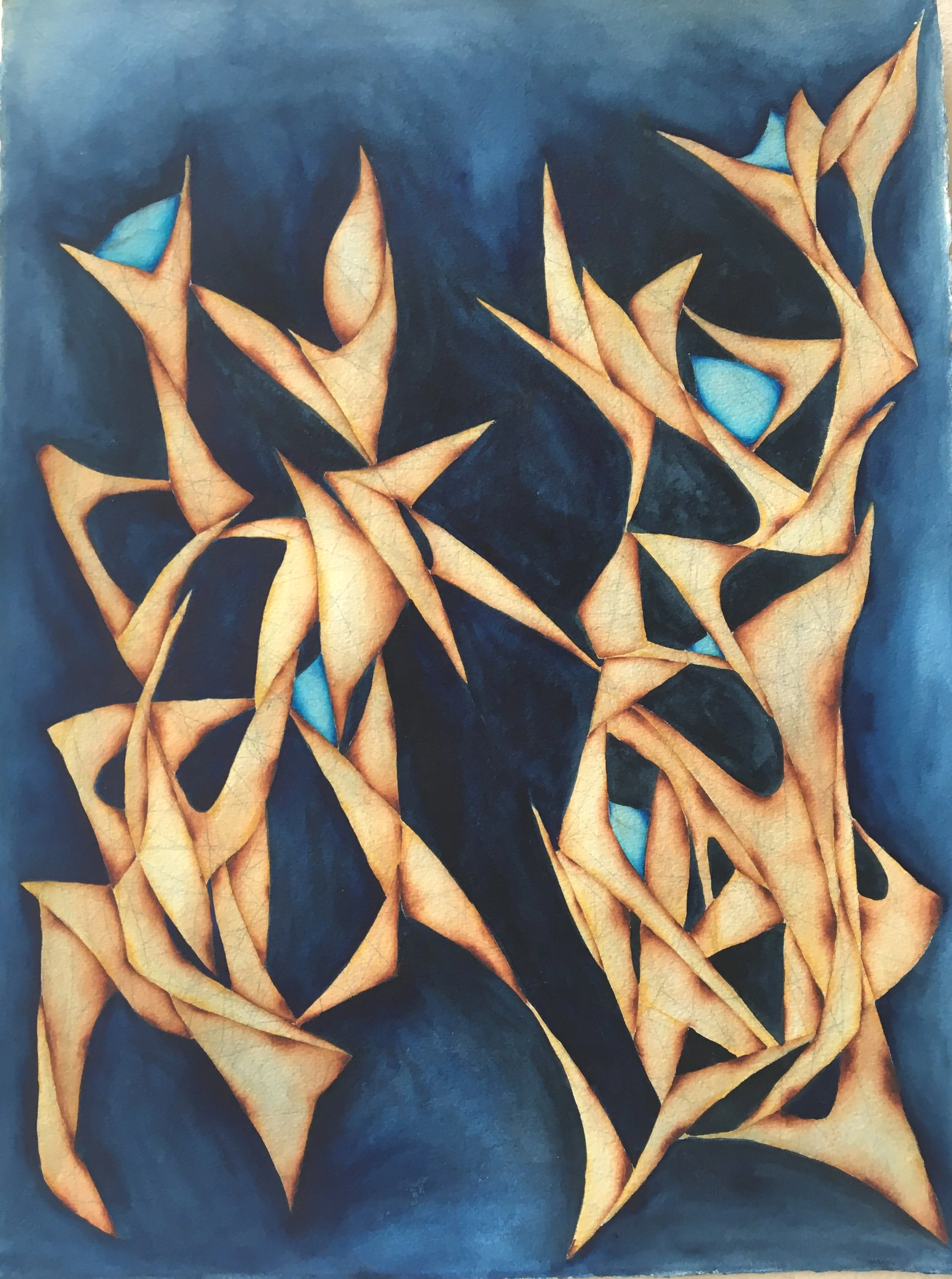 Unexpected Pivot
Watercolor and Gouache 
30" x 22"