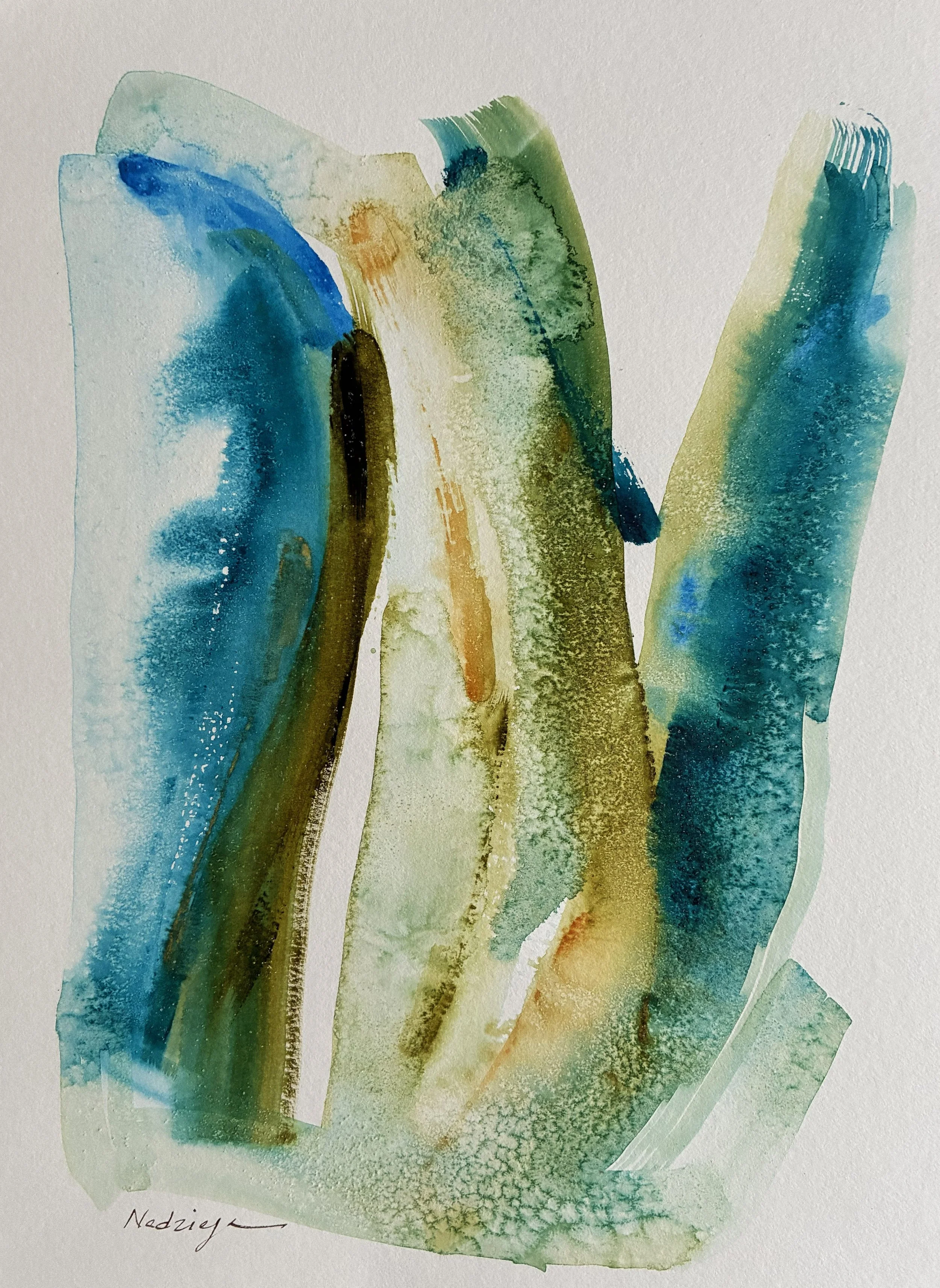 Drifting Memory
 Watercolor on Paper
14" x 11"