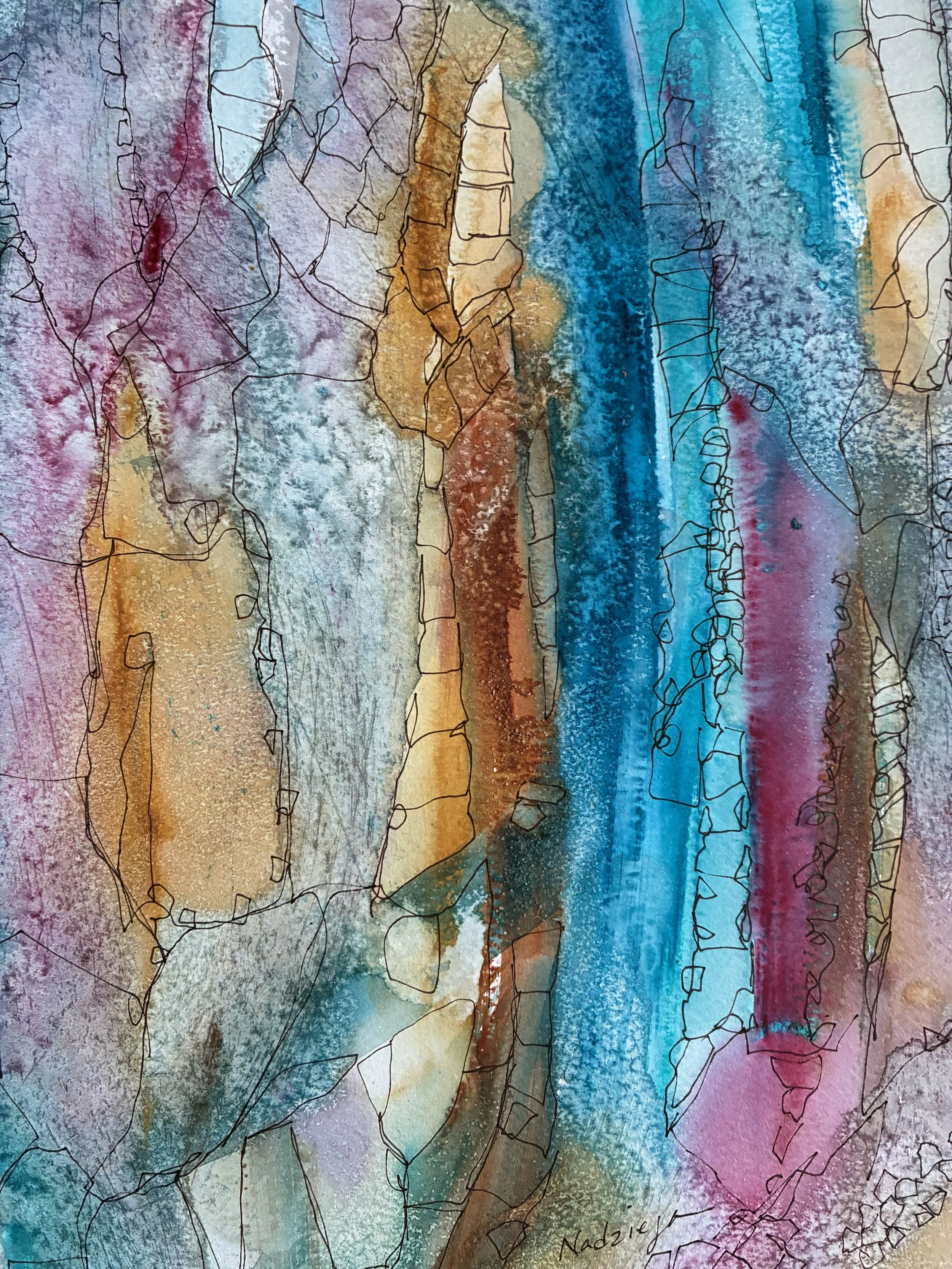 Hidden Truths
Watercolor and Pen on Paper
14" x 11"