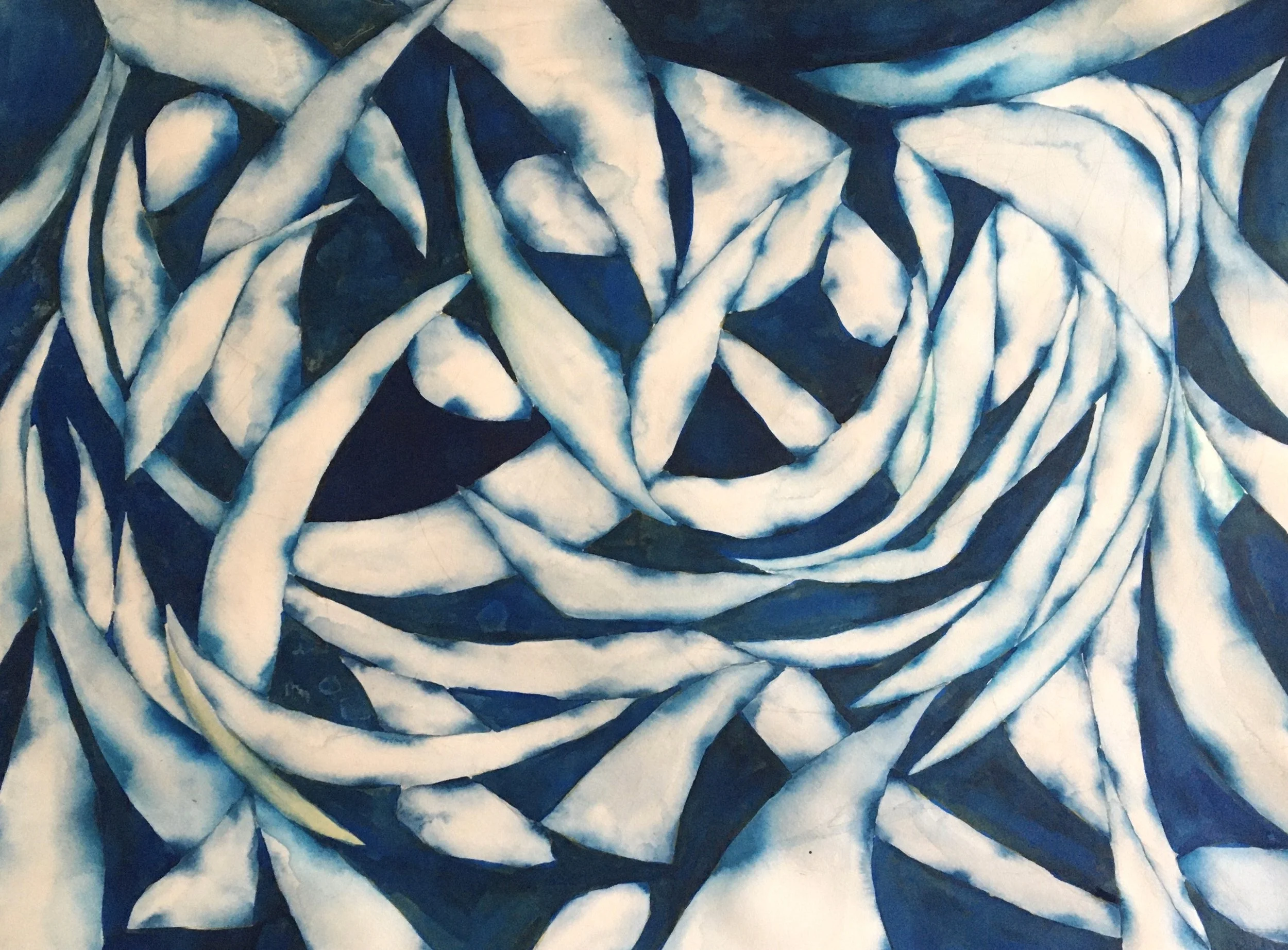 Shifting Paths
Watercolor and Gouache on Paper
30" x 22"
Private Collection
