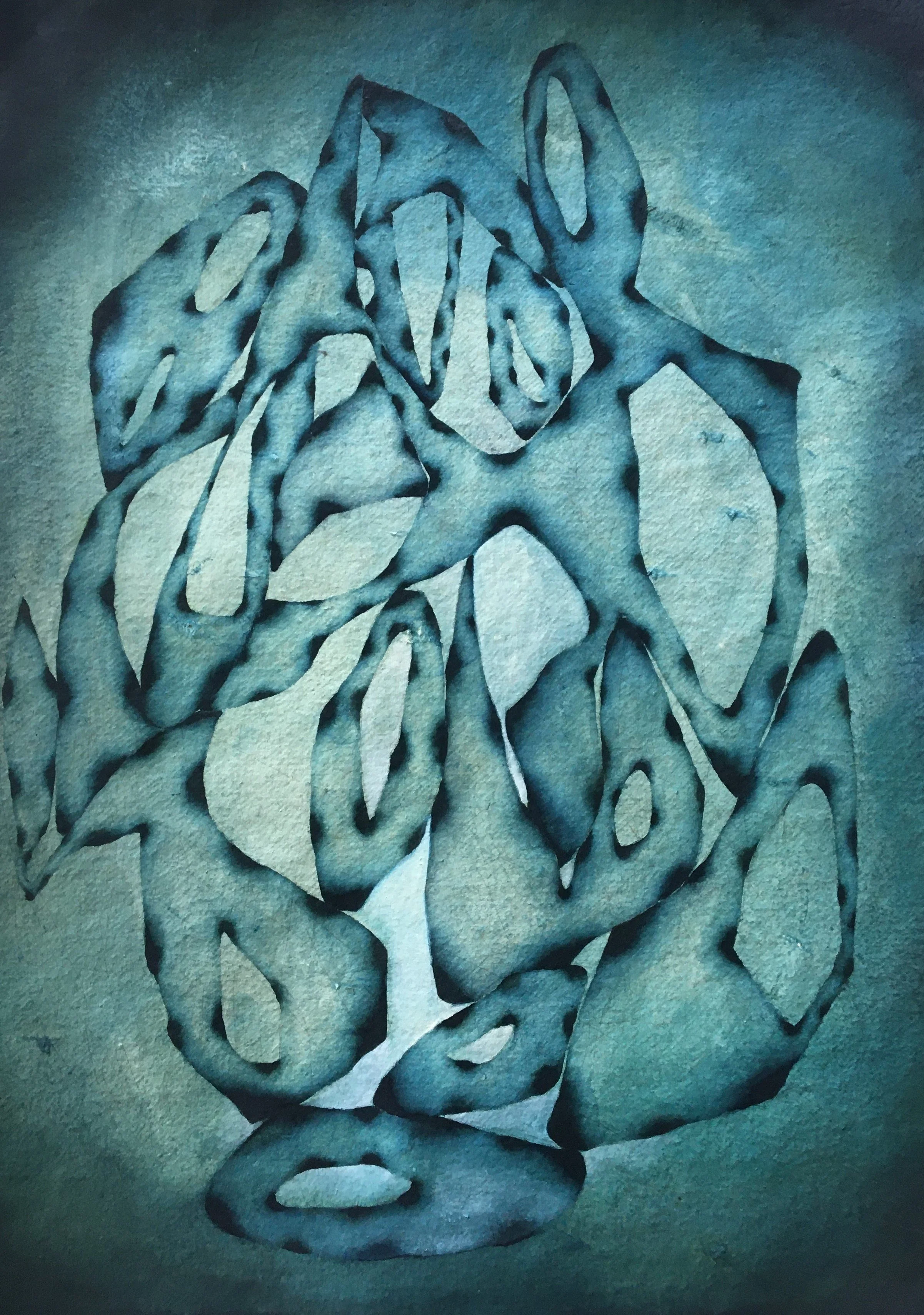 Balanced
Watercolor on Handmade Paper
30" x 20"