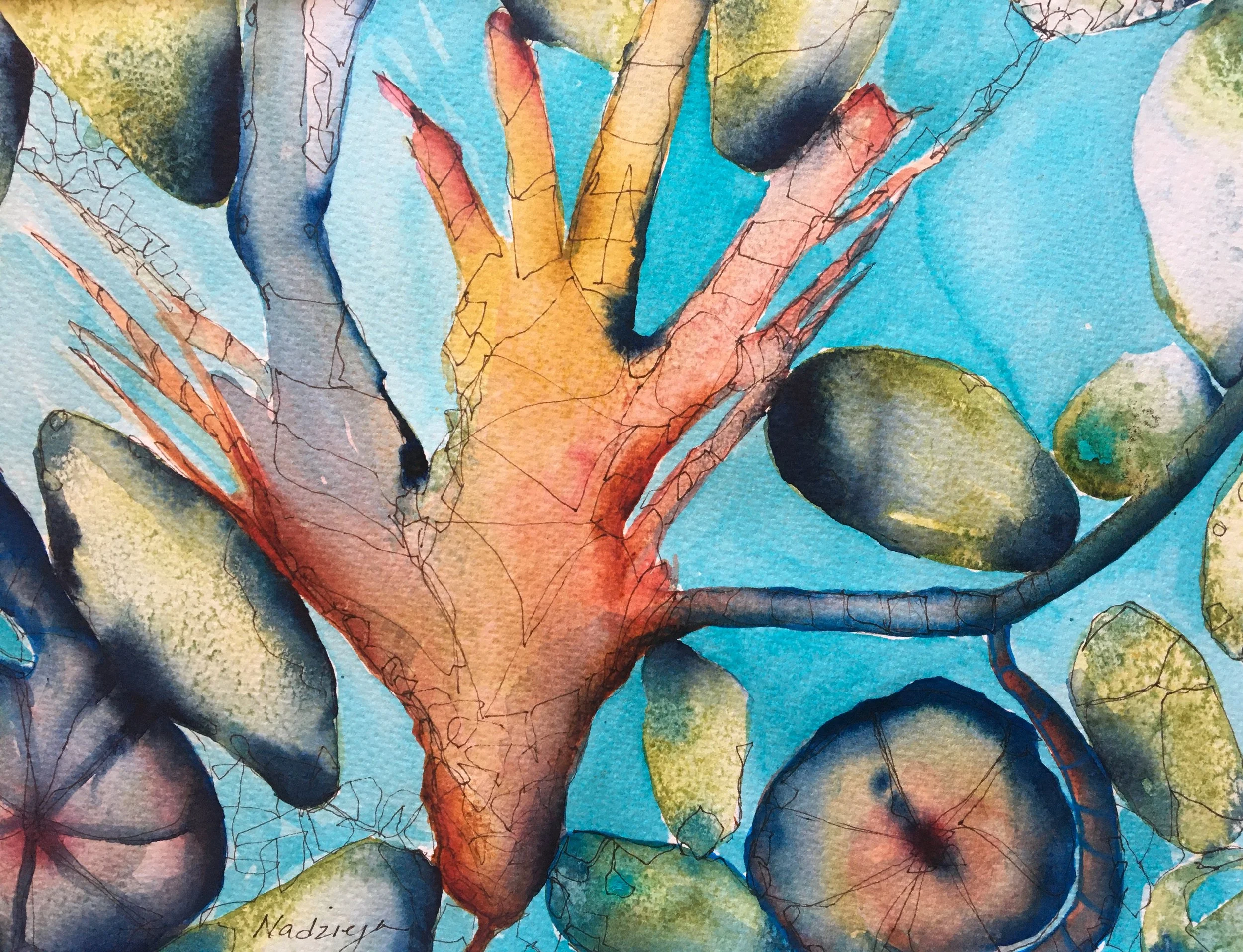 Come Together
Watercolor and ink on paper
11" x 14"