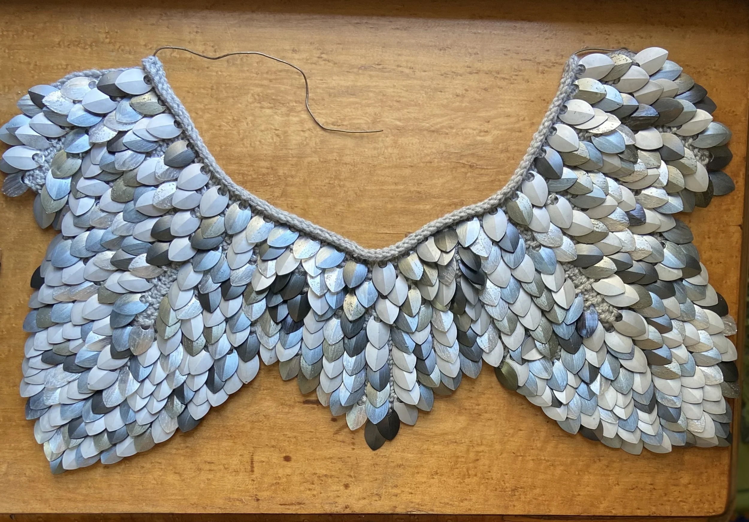 Scalemail piece layed flat