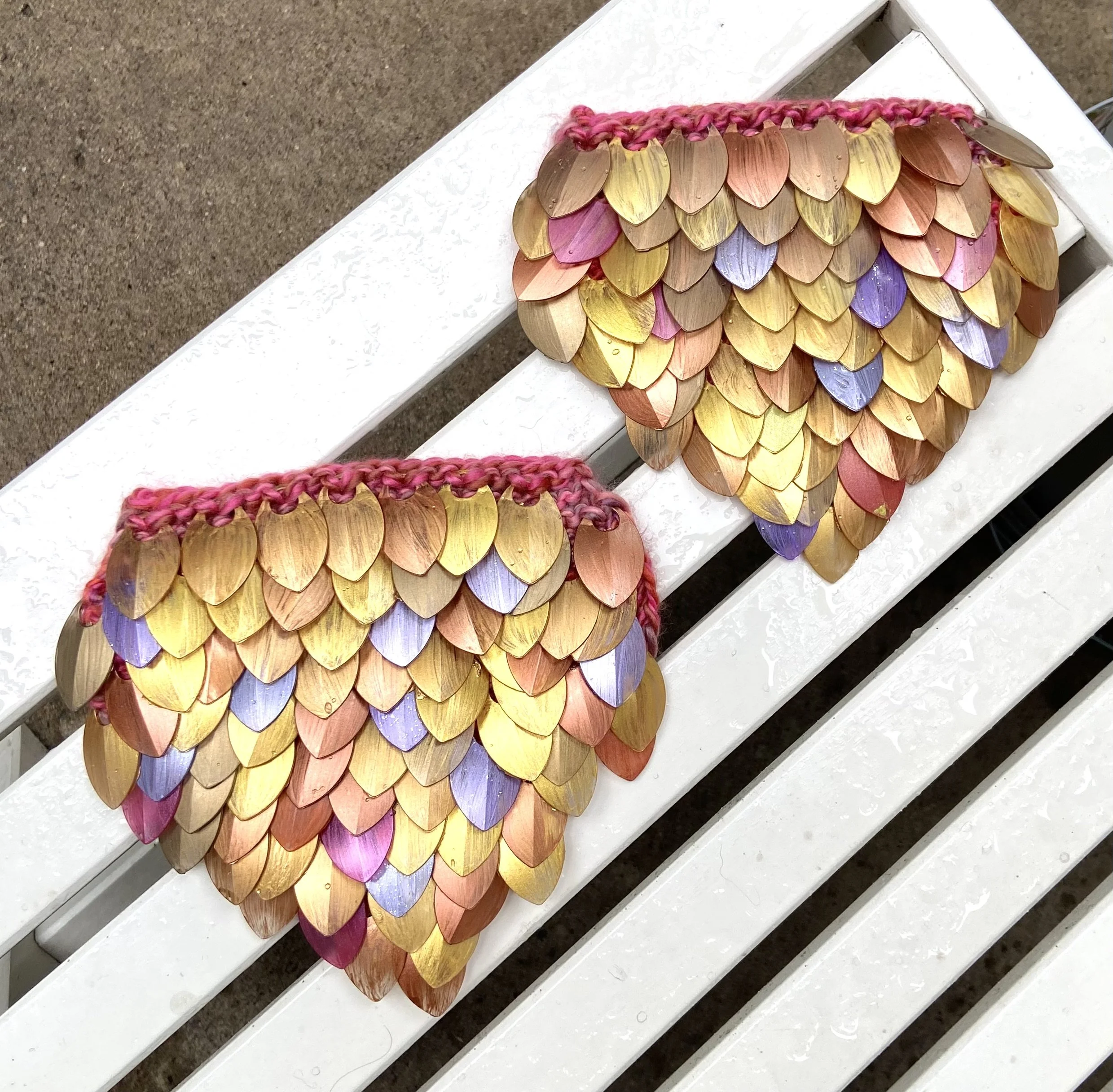 Pink and Gold Pauldron