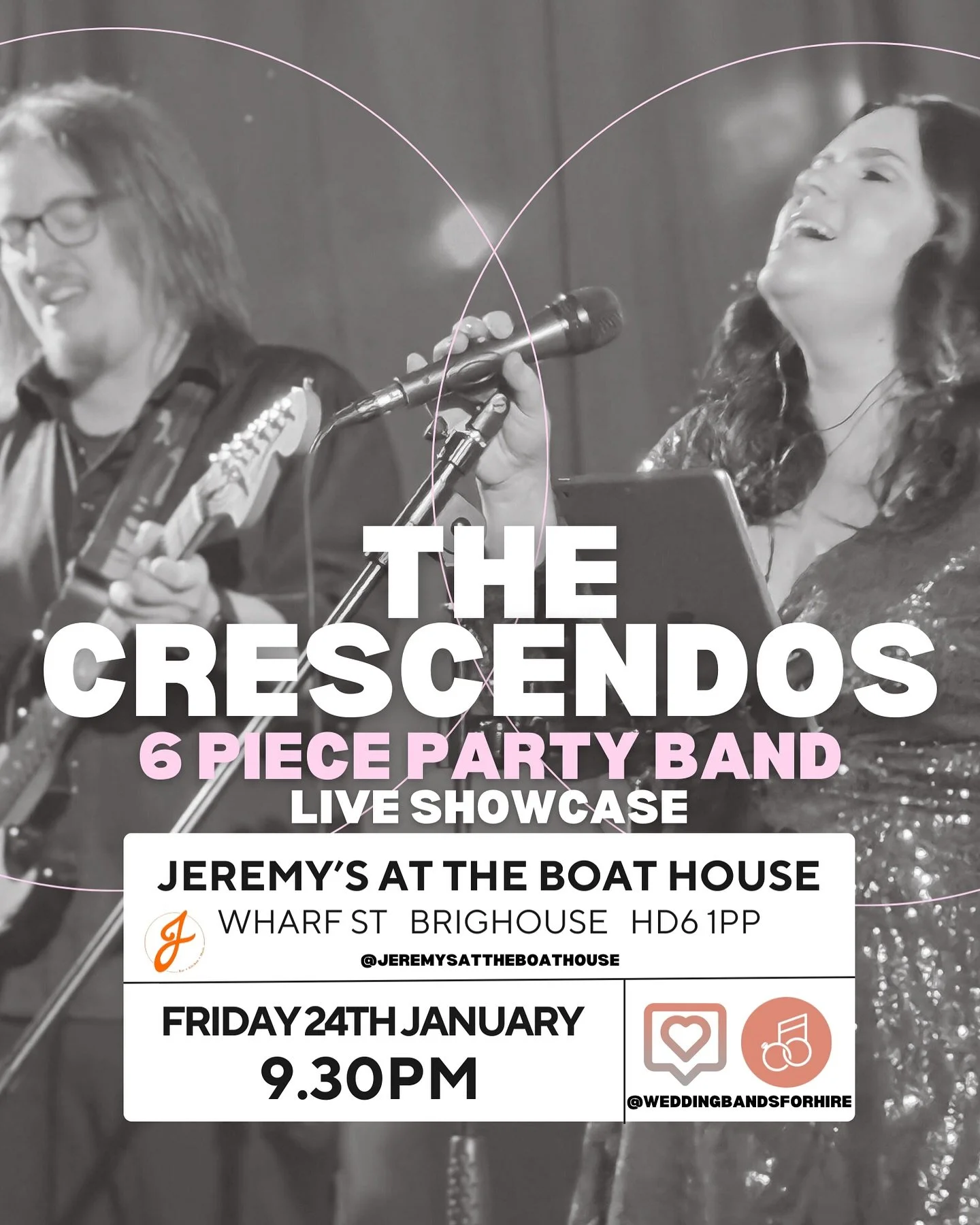 We have some EXCITING news! 🤩 

The Crescendos are doing a live showcase THIS MONTH! This will be the perfect opportunity to see what the 6 piece party band are all about and what they can offer as wedding entertainment!😍

Who&rsquo;s in the band? 