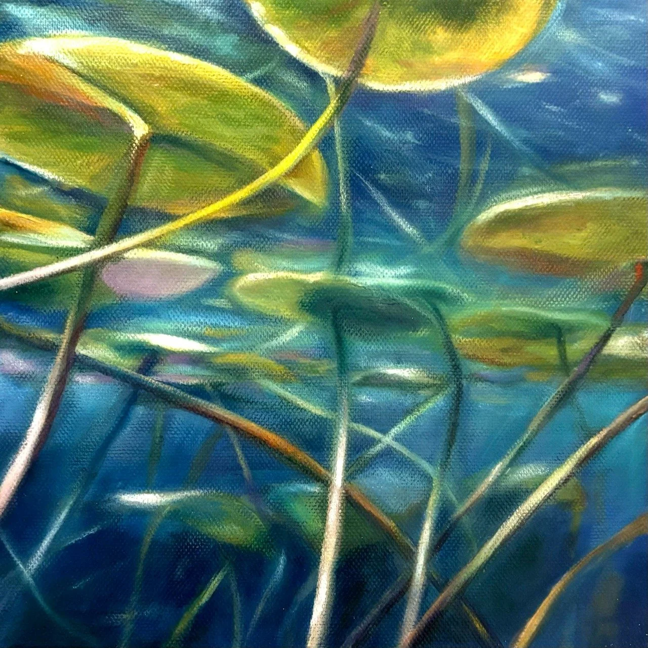 004_Nadine Baker_Pond Study_acrylic, 10x10 (1).jpeg