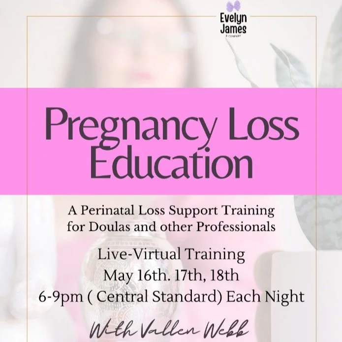 My good friend @vallenwebb.official is an amazing bereavement and postpartum doula! She's leading a three day virtual training May 16, 17, and 18 from 6-9pm CST to help prepare doulas and other birthworkers to support families through loss. Click the