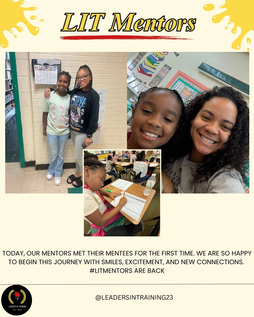 Today marked the start of our new year as mentors and mentees connected for the very first time.Stay tuned for more updates!❤💛 #guilfordcounty #LeeadersInTraining #LITLeaders #MentorWithLIT