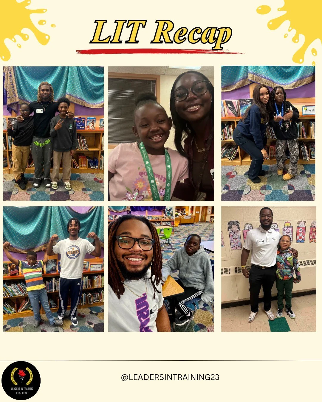 This past week, our mentors and mentees have been building bonds from playing games and basketball to tackling homework together.❤💛#LeeadersInTraining #MentorWithLIT #LITLeaders #Greensboro