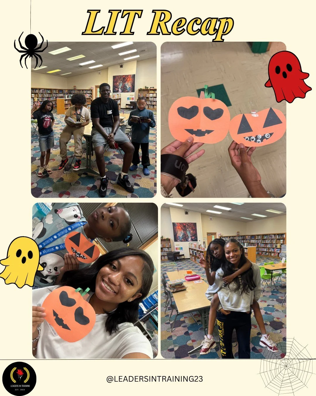 L.I.T Recap❤💛

This past week, our amazing mentors have been guiding their mentees through reading practice, emotional growth, and fun fall activities to kick off the spooky season! 👻🎃

#LITProgram #MentorshipMatters #SpookySeason #CommunityImpact
