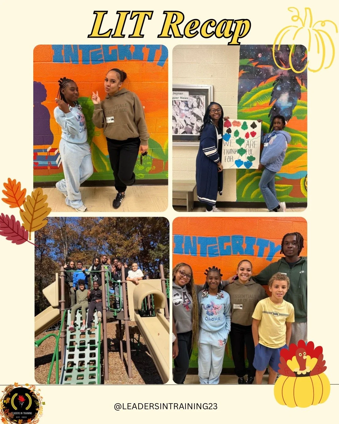 Happy November 🍂✨ Here&rsquo;s a little recap of our mentors and mentees sharing homework help, gratitude, and plenty of recess joy. Grateful for every moment of growth as our mentors continue to build with their mentees❤️💛 #litleaders #LeadersInTr