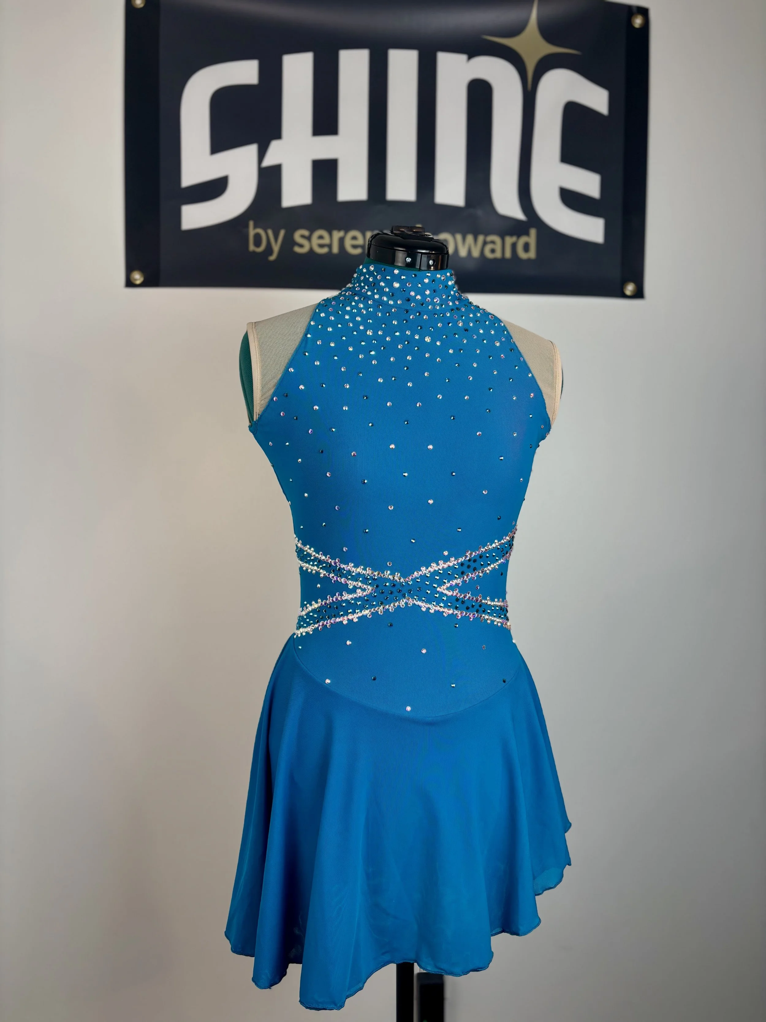 Dark Teal Asymmetrical Dress