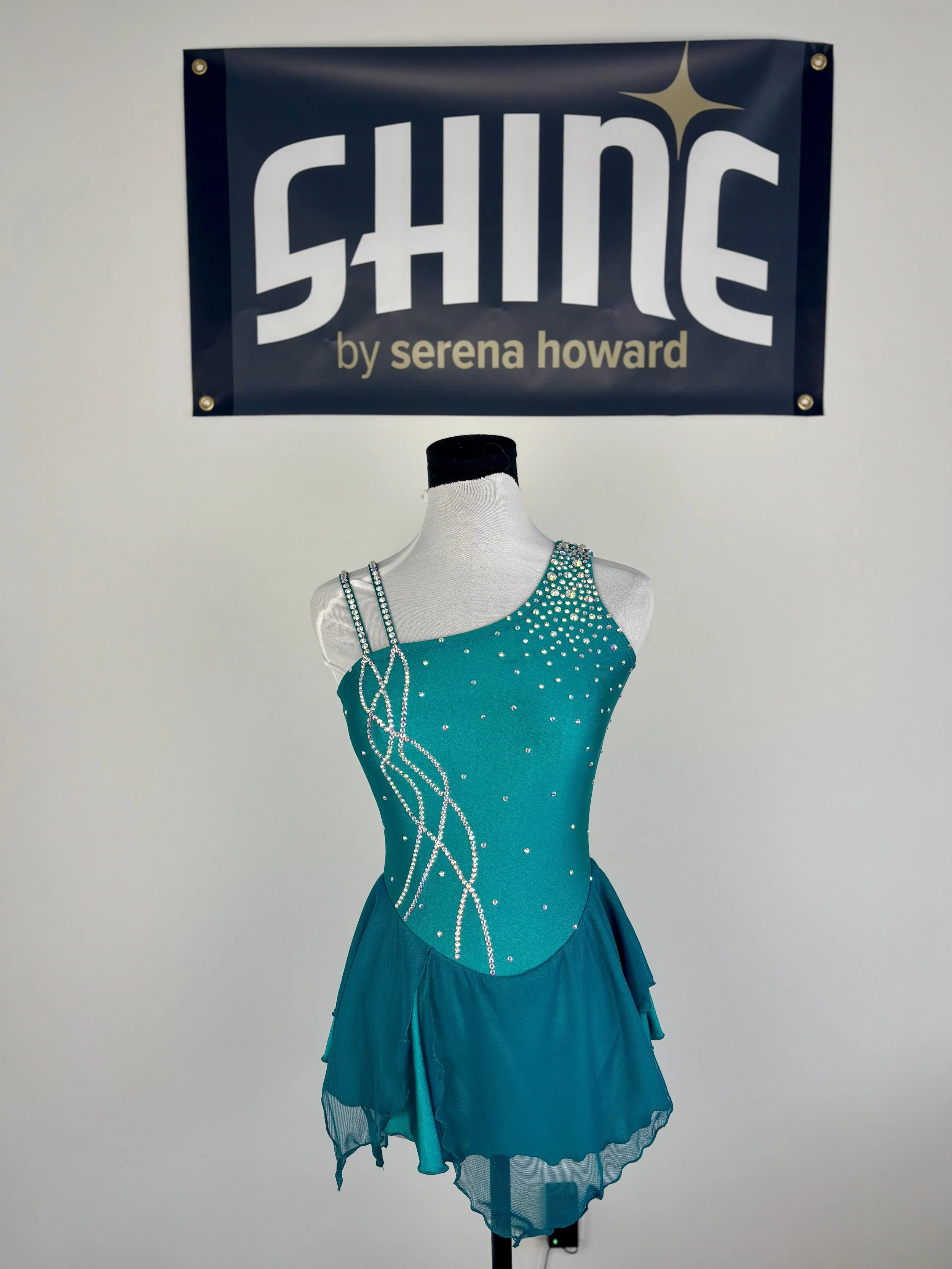 Blue Ripple & Cluster Dress