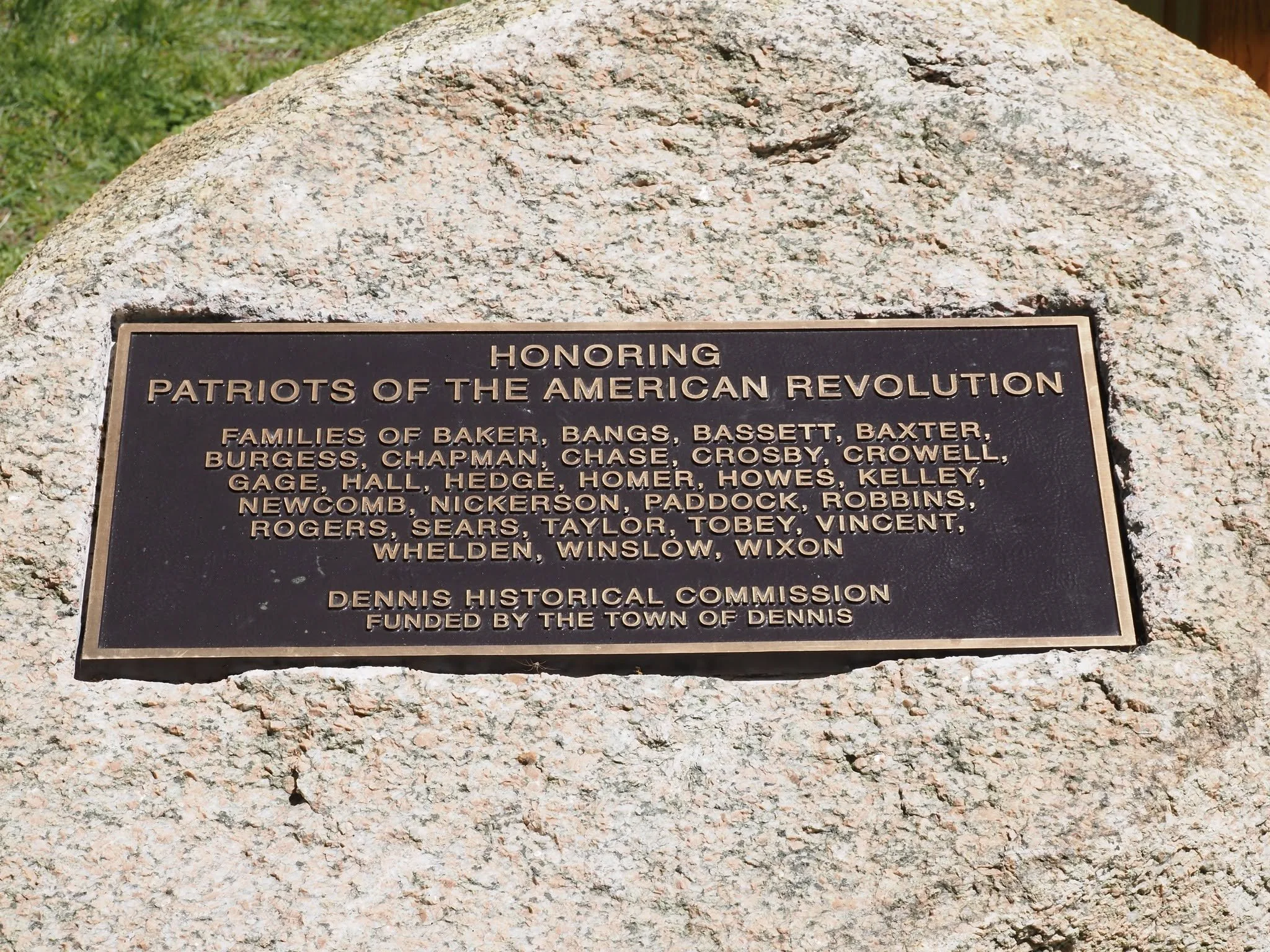 The Dennis Village Cemetery Plaque Dedication
