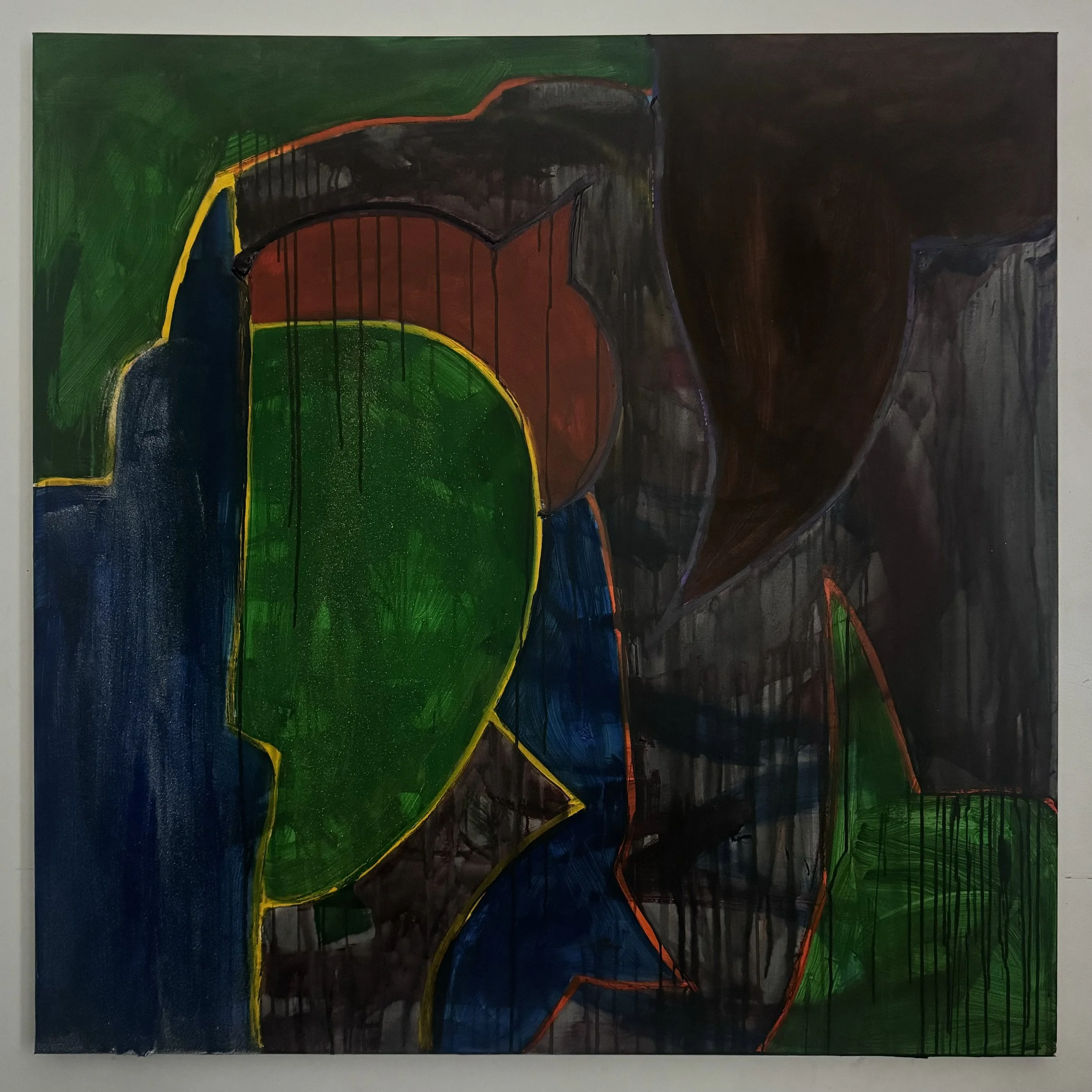 Zebra Painting, 2026, Oil and acrylic on canvas, 52 x 52 inches