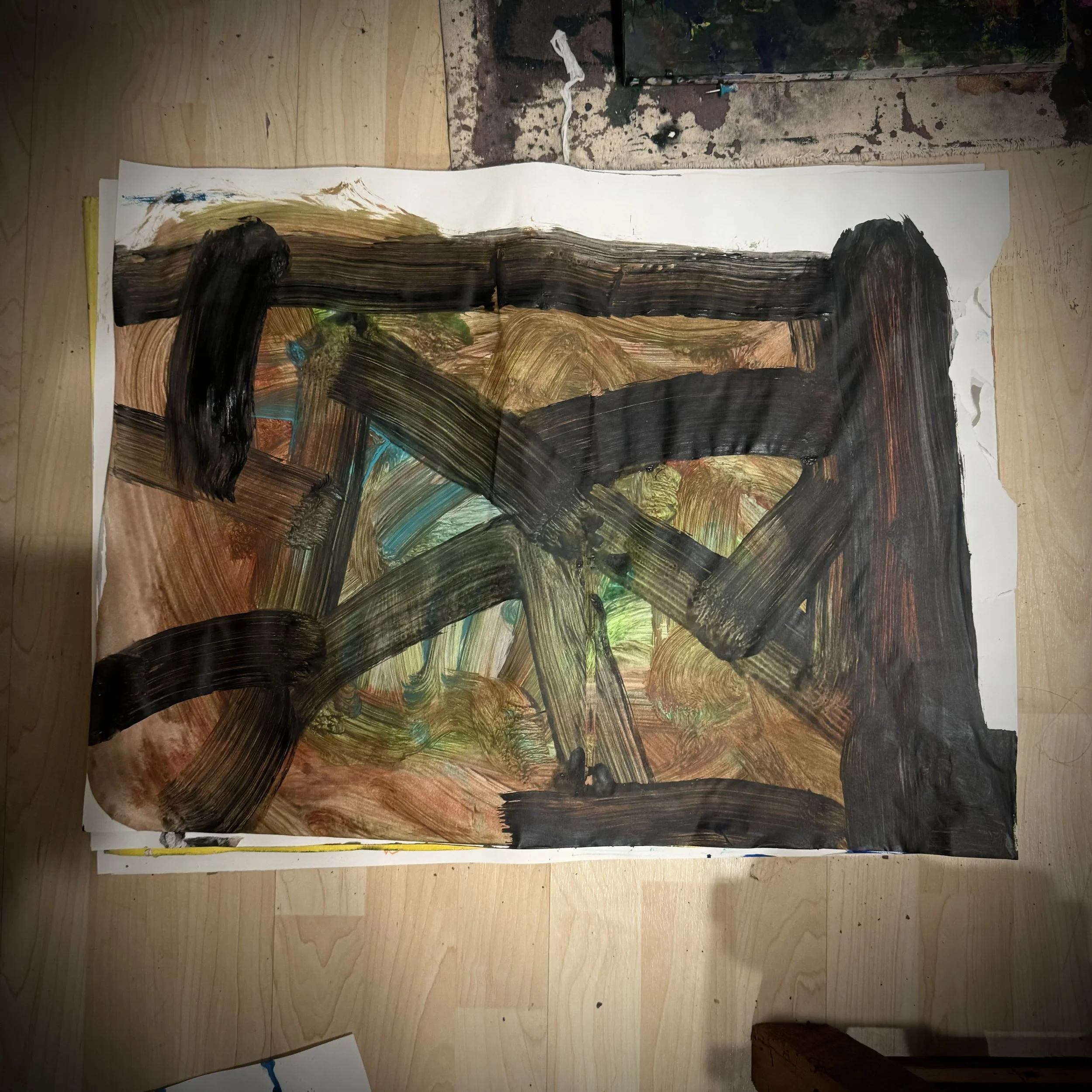 Untitled, 2025, Acrylic on paper, 18 x 24 inches