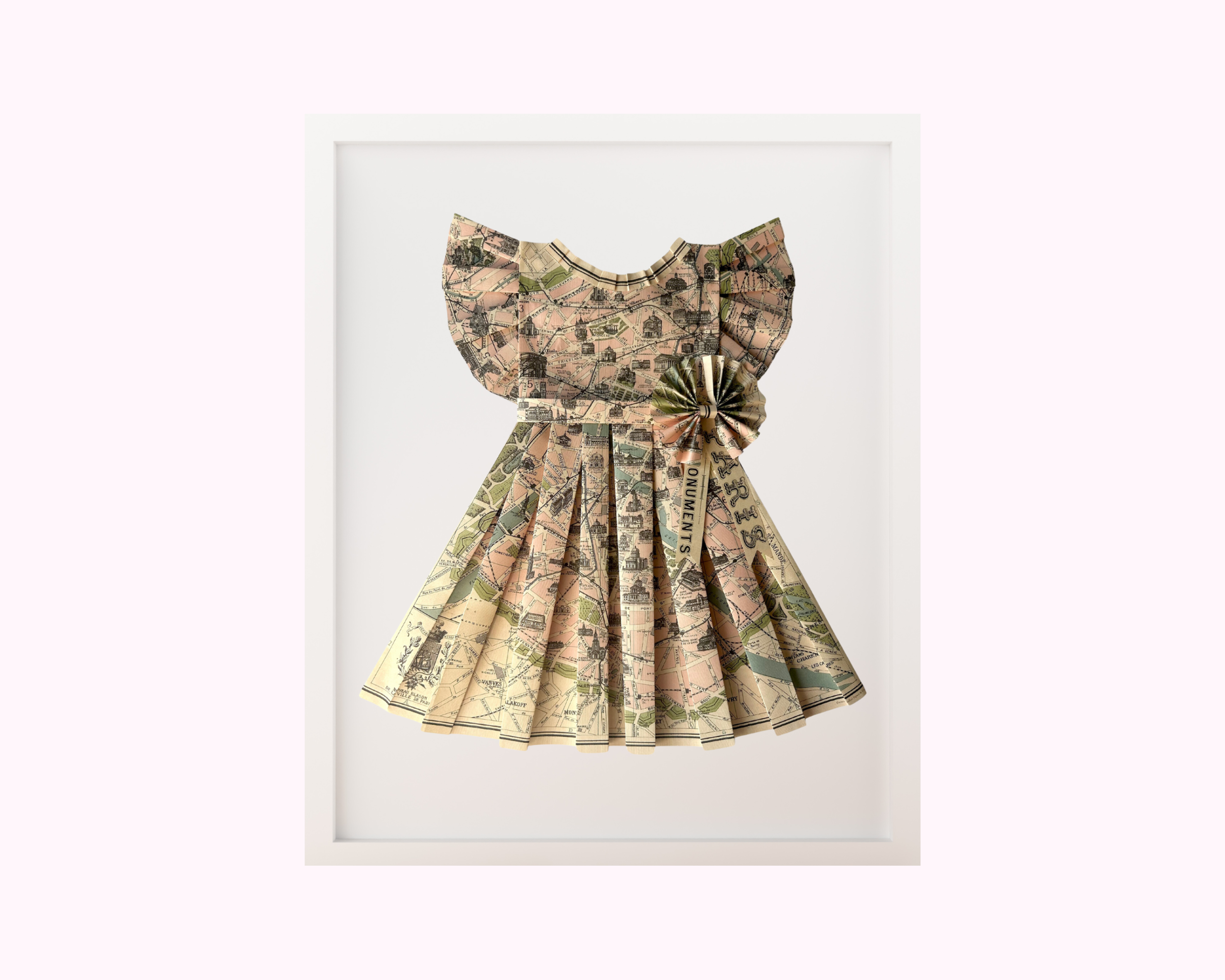 Paper Dress Artwork - Paris Map