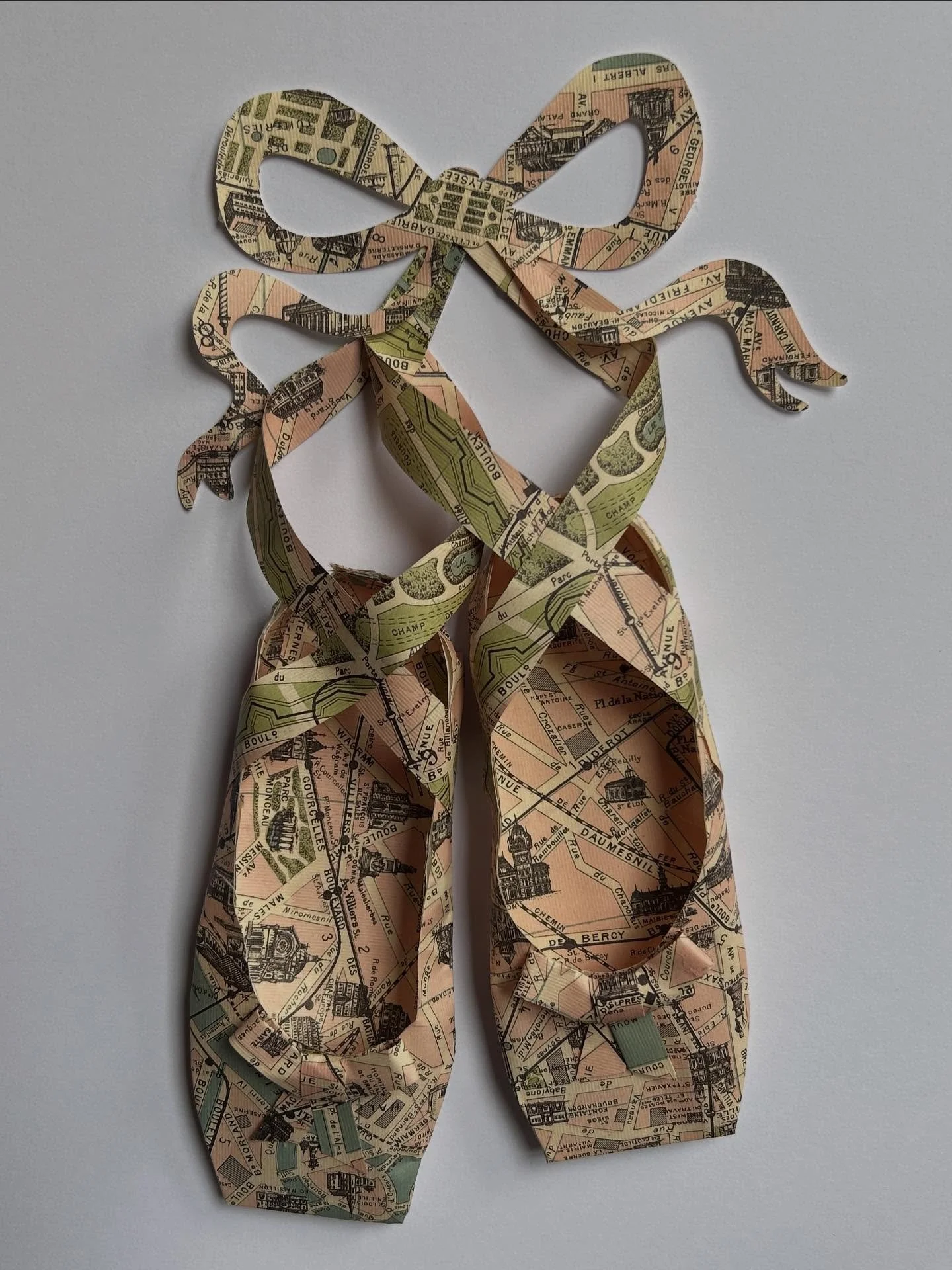 Inspired by my little girl&rsquo;s love for ballet 🩰 shop these paper ballet slippers artwork now on Etsy or at jlcopaperdesigns.com!