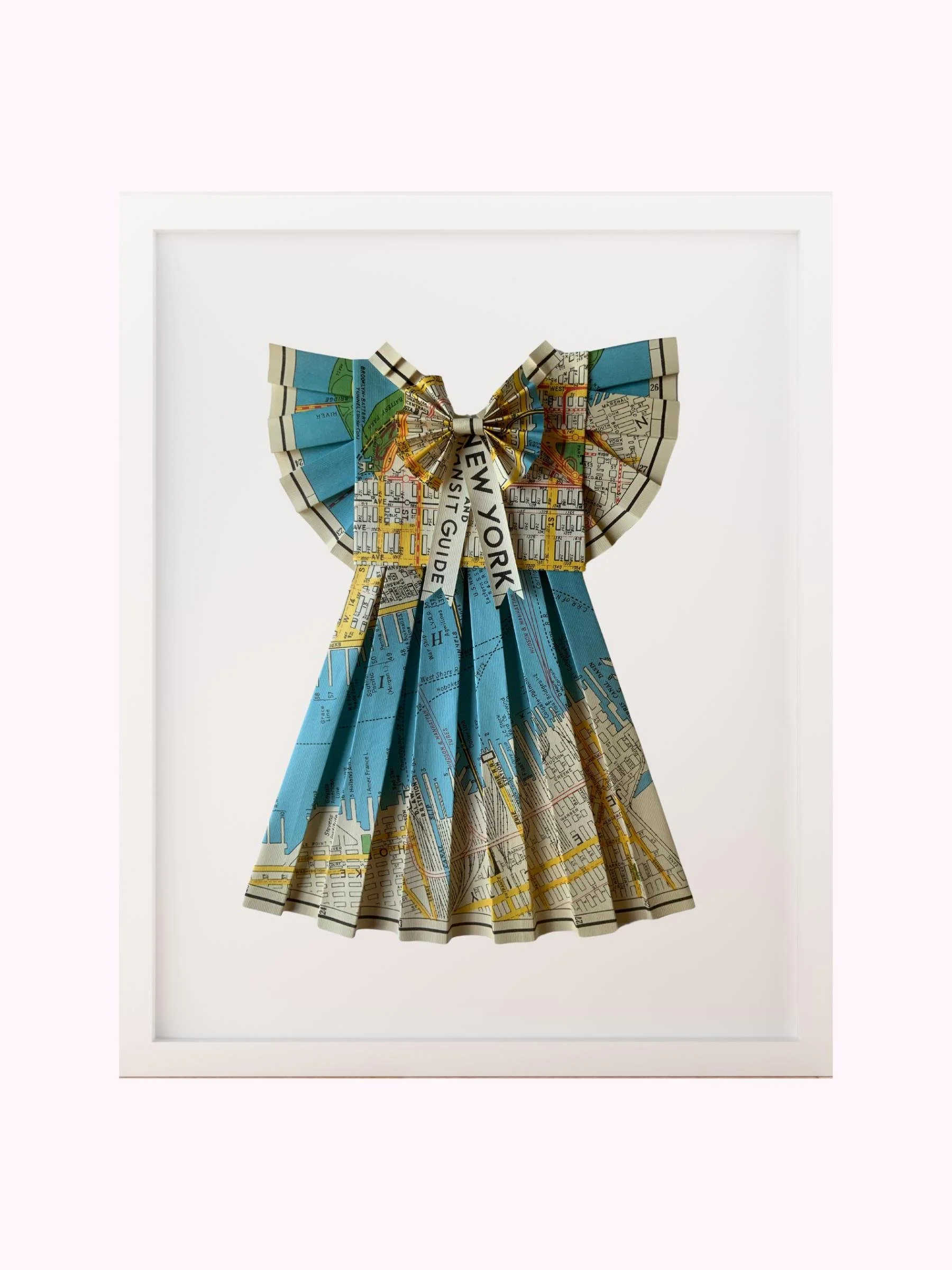 Paper Dress Artwork - New York City Subway Transit Map