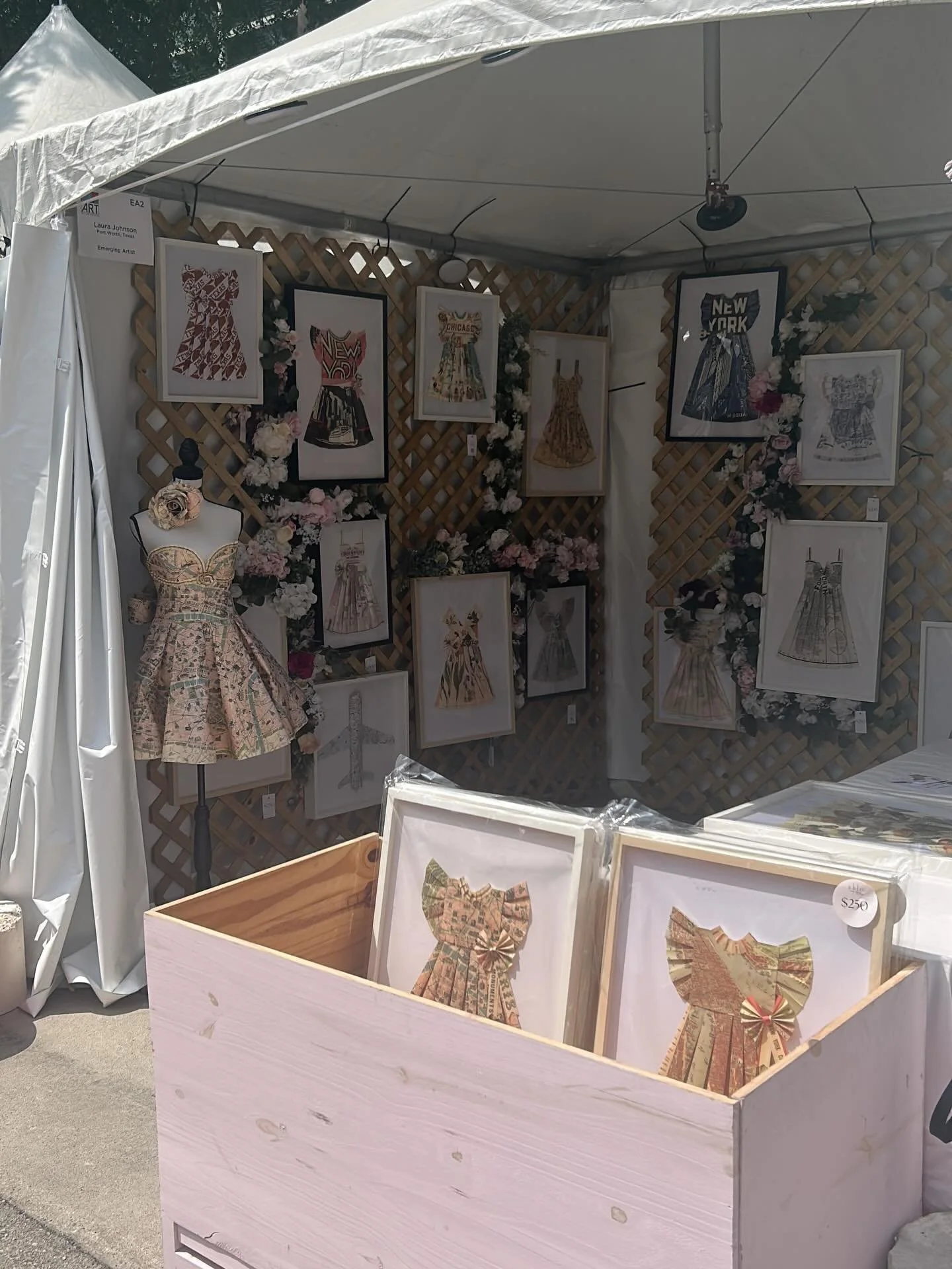 Art in the Square in Southlake, TX is off and running!! Come see me and all the cute paper artworks - fully framed and ready to hang 💗