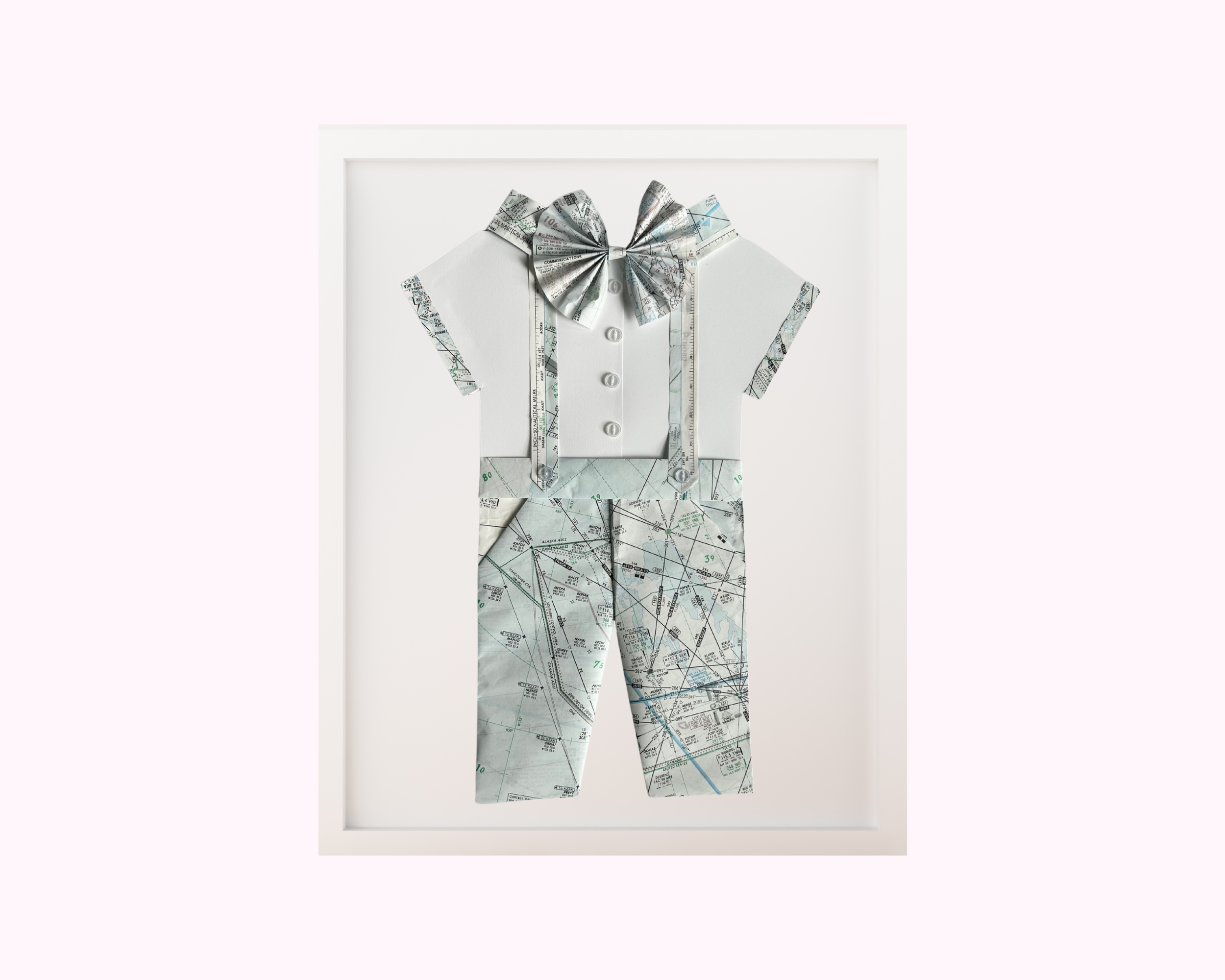 Paper Boy Romper Artwork - Pilot Airplane Aeronautical Map