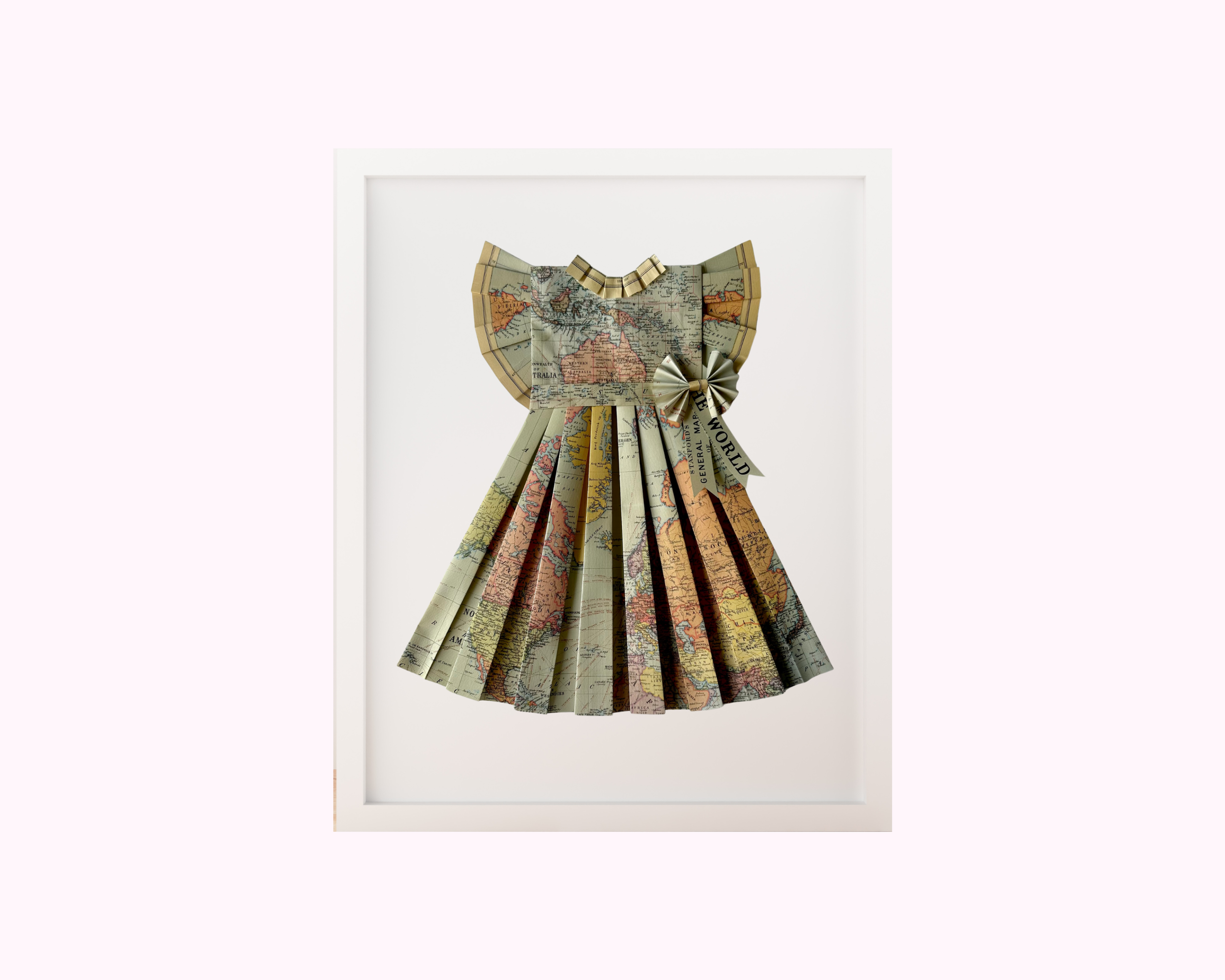 Paper Dress Artwork - World Map