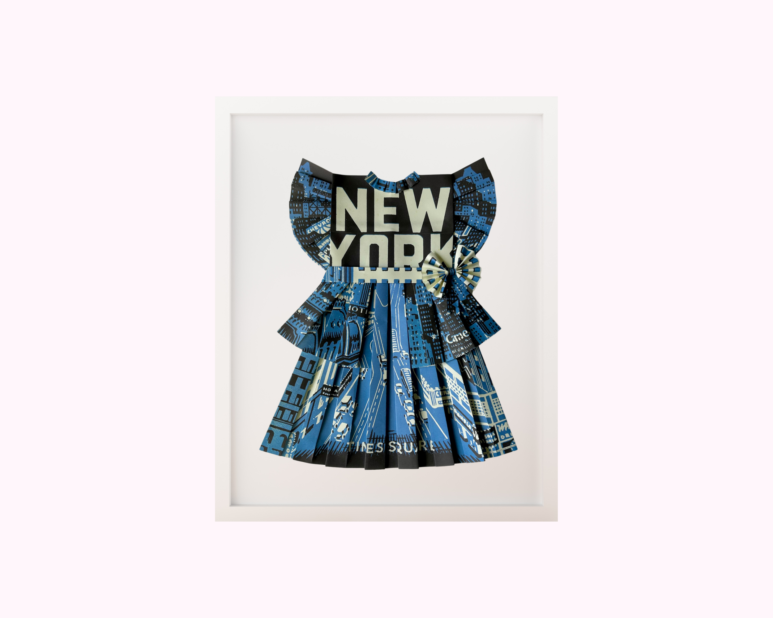 Paper Dress Artwork - New York Illustrative Blue