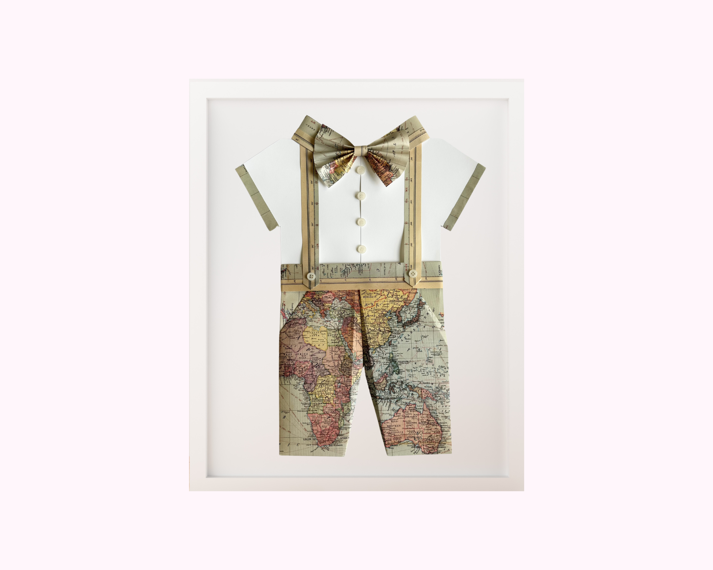 Paper Boy Romper Artwork - World Map