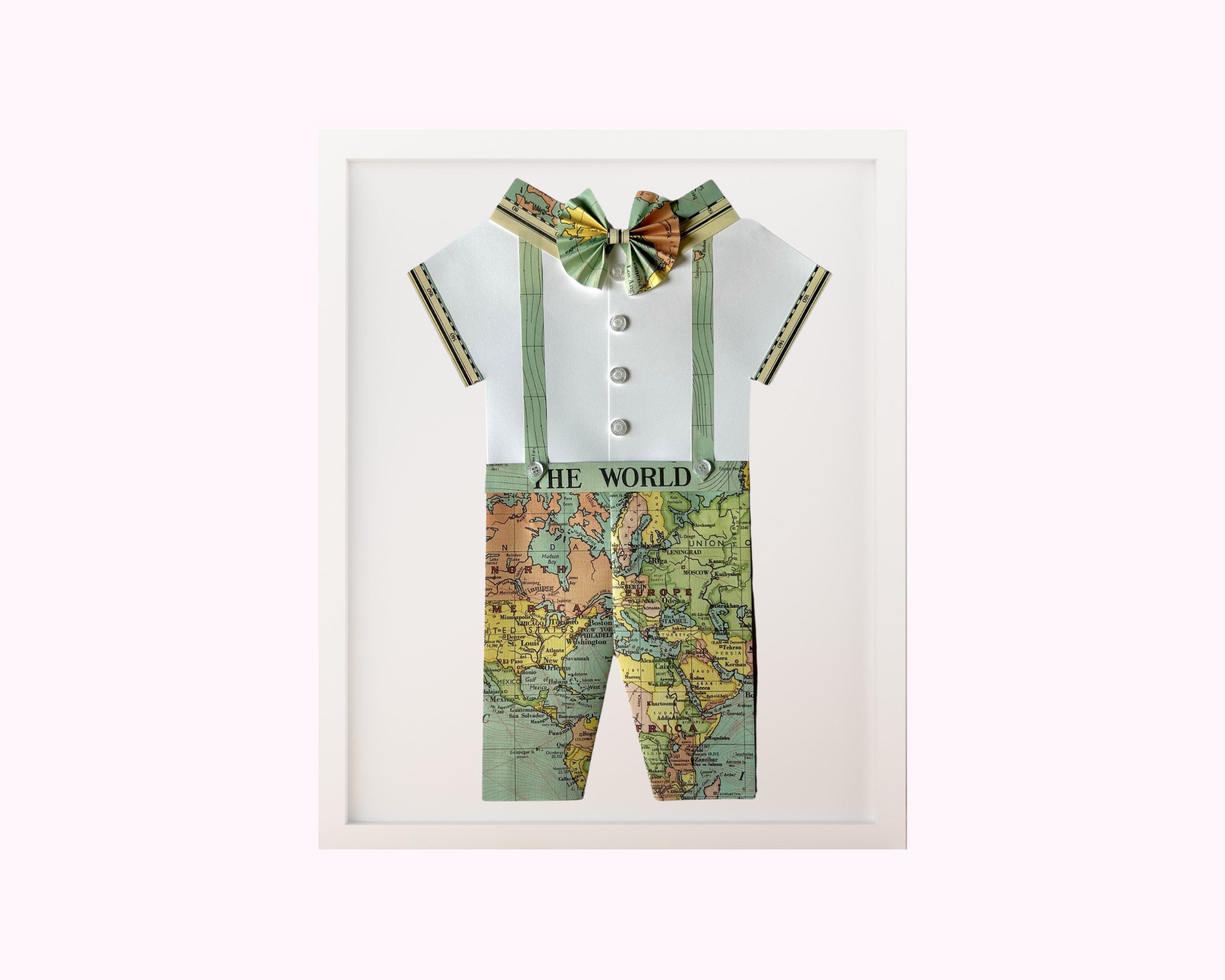 Paper Boy Romper Artwork - World Map