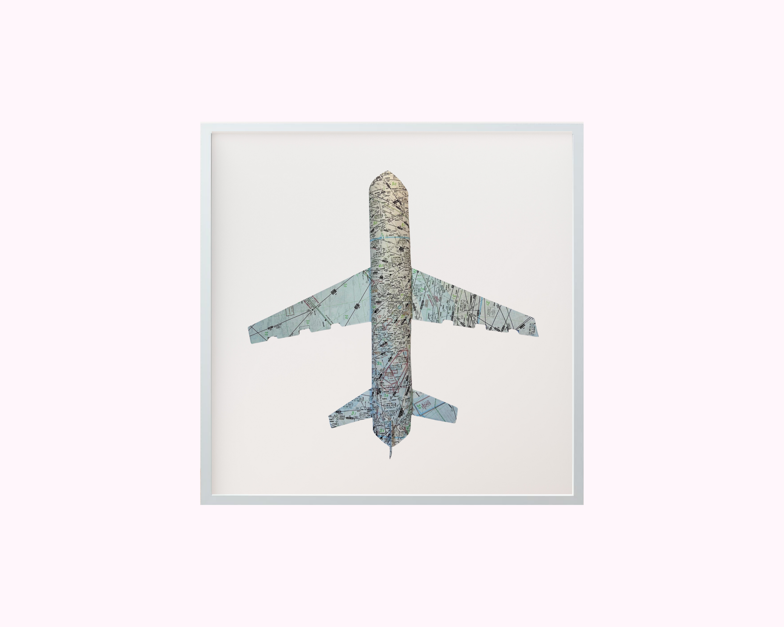 Paper Airplane Artwork - Pilot Aeronautical Charts