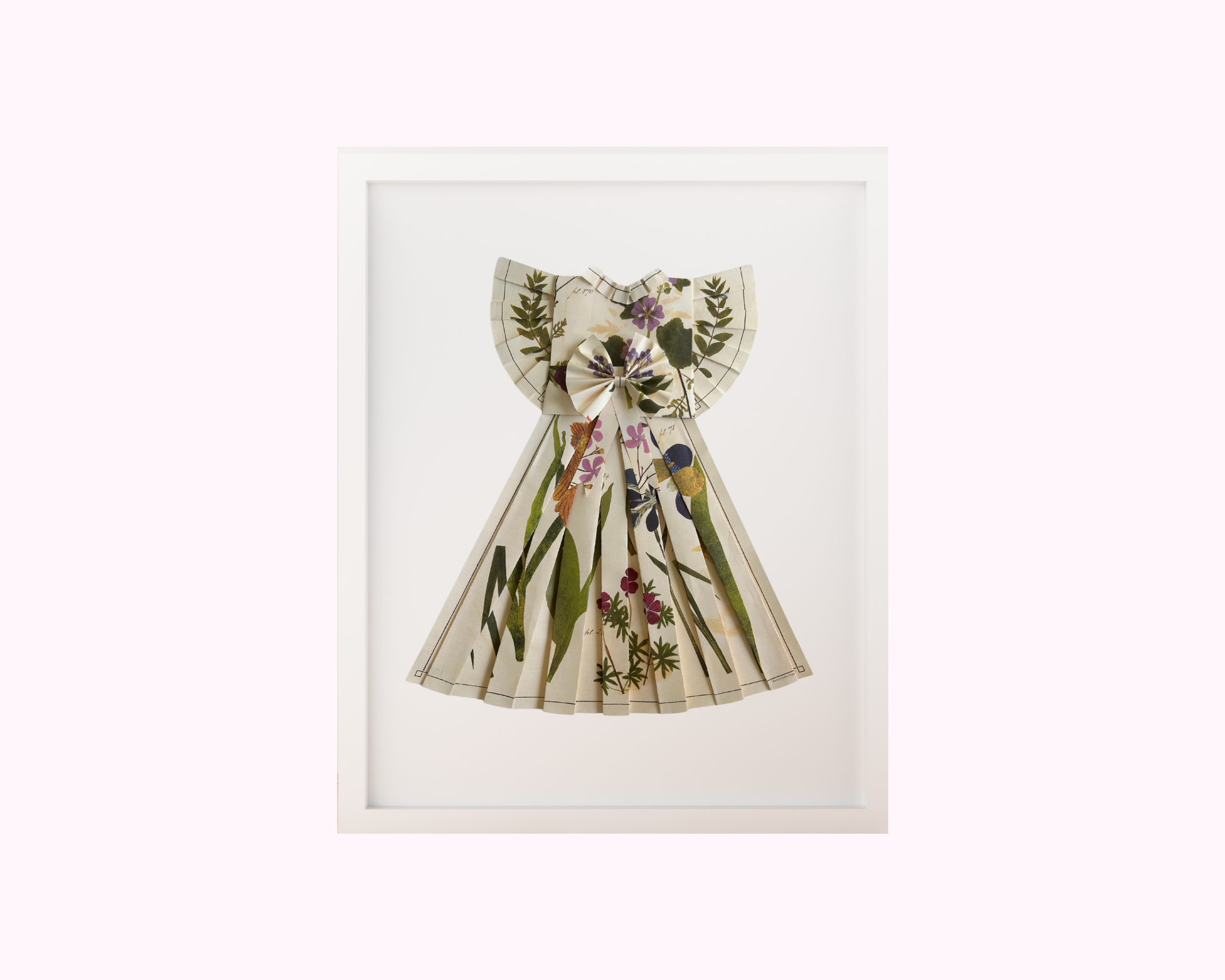 Paper Dress Artwork - Botanical Flowers