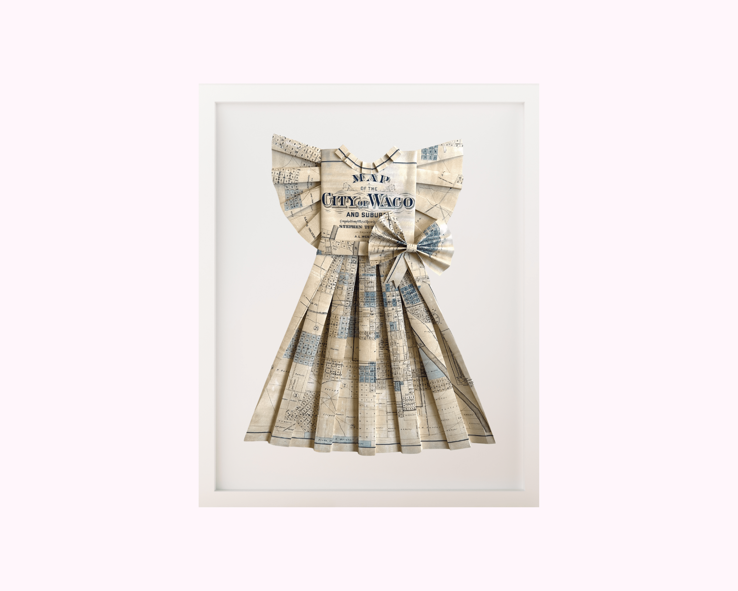 Paper Dress Artwork - Waco Texas Map