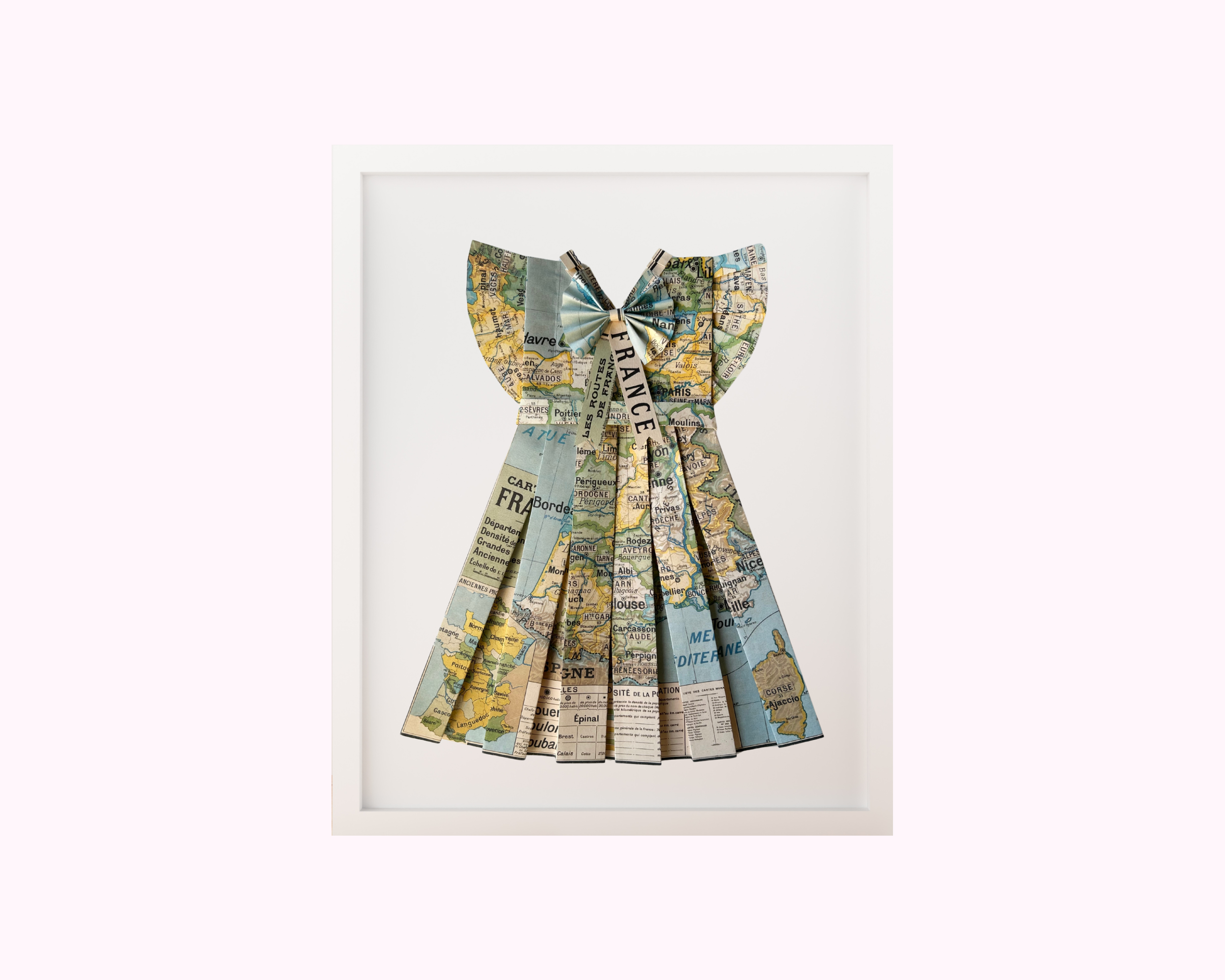 Paper Dress Artwork - France Map