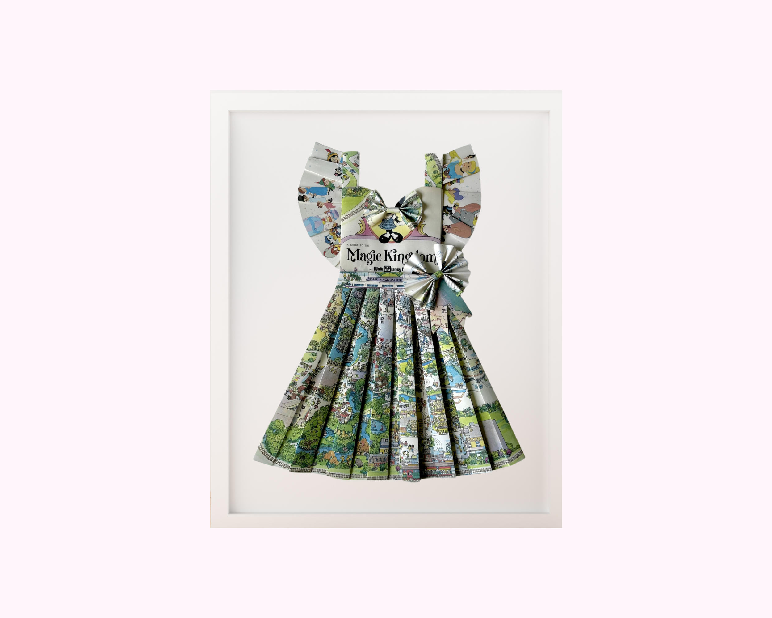 Paper Dress Artwork - Magic Kingdom at Disney World Map
