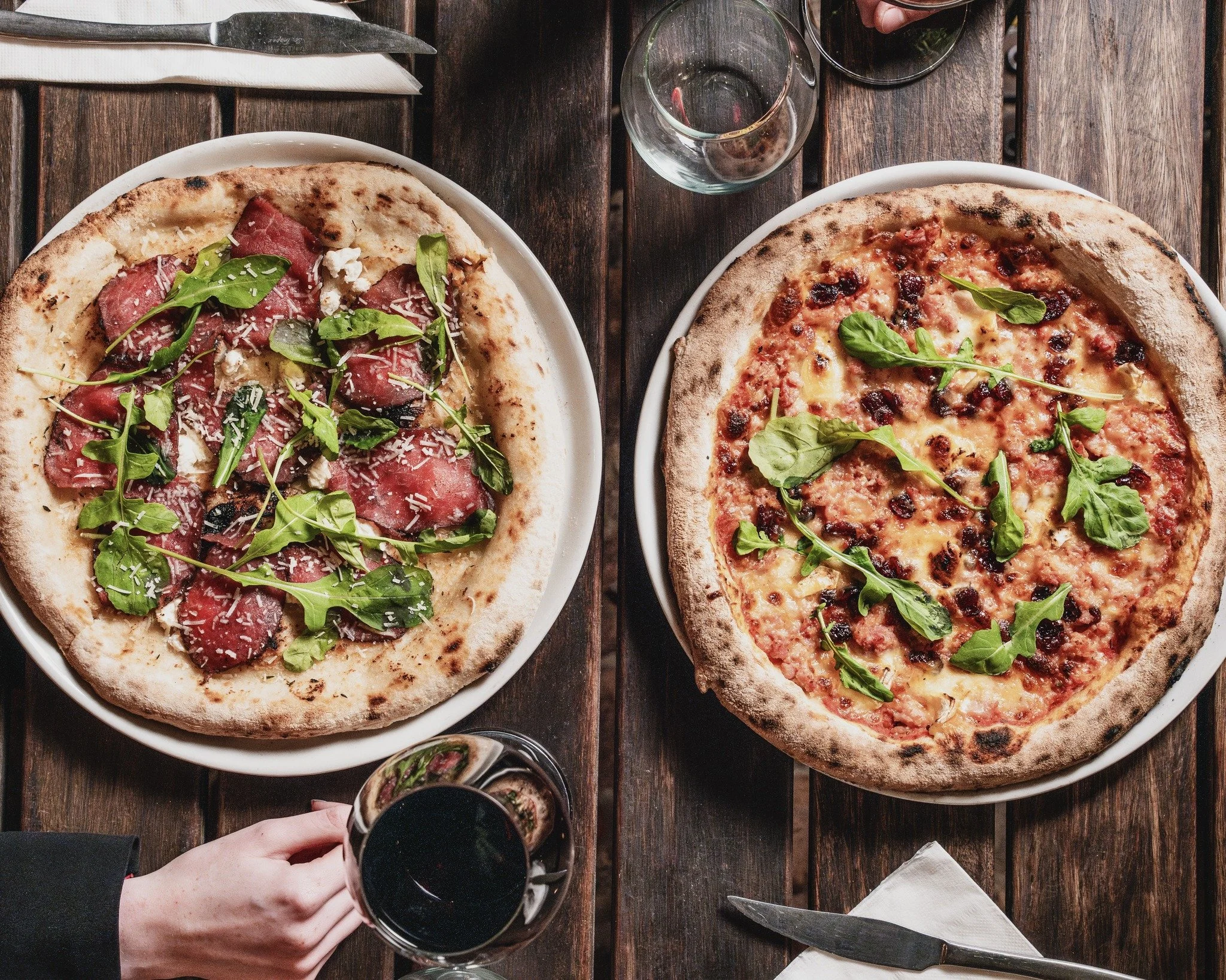 Date night just got that much better with our Tuesday Date Night special β€οΈπ·π
Get two pizzas, plus a bottle of our house wine - for R275 per two people sharing π
Spots fill up fast, so give us a call to make a booking.