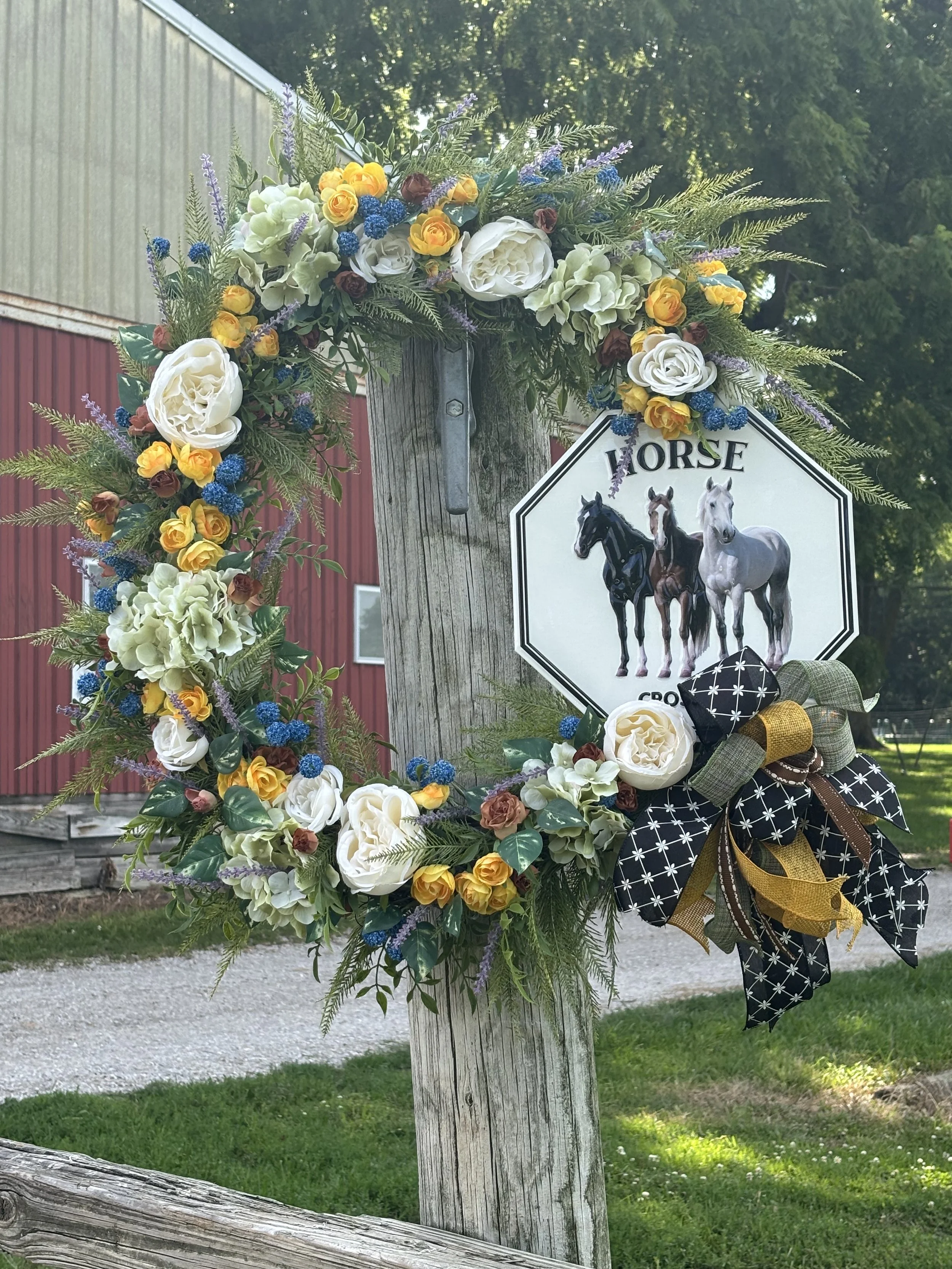 Wreath - Assorted Colors plus Sign