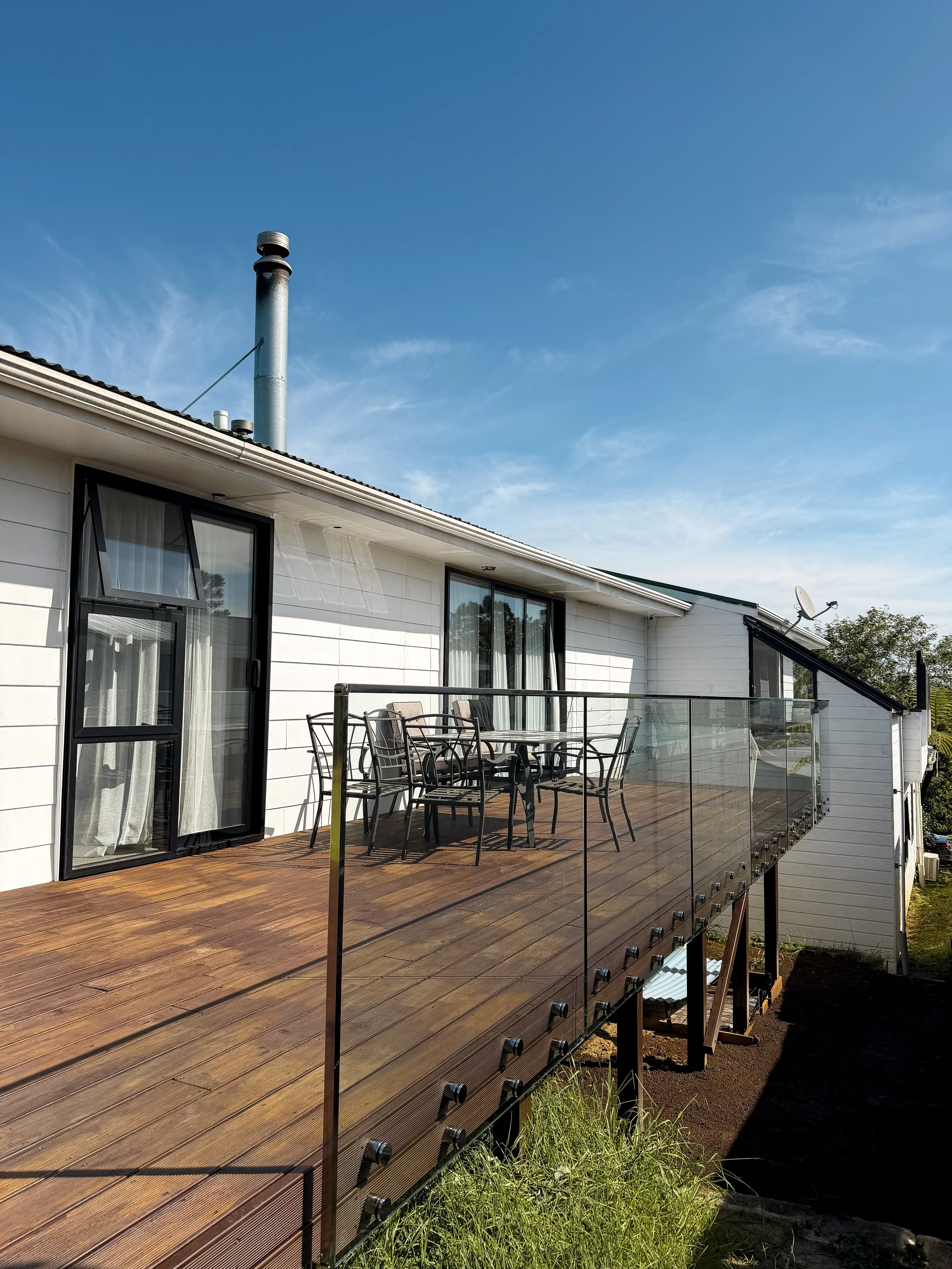 New consented deck and balustrade in Whangaparaoa, 