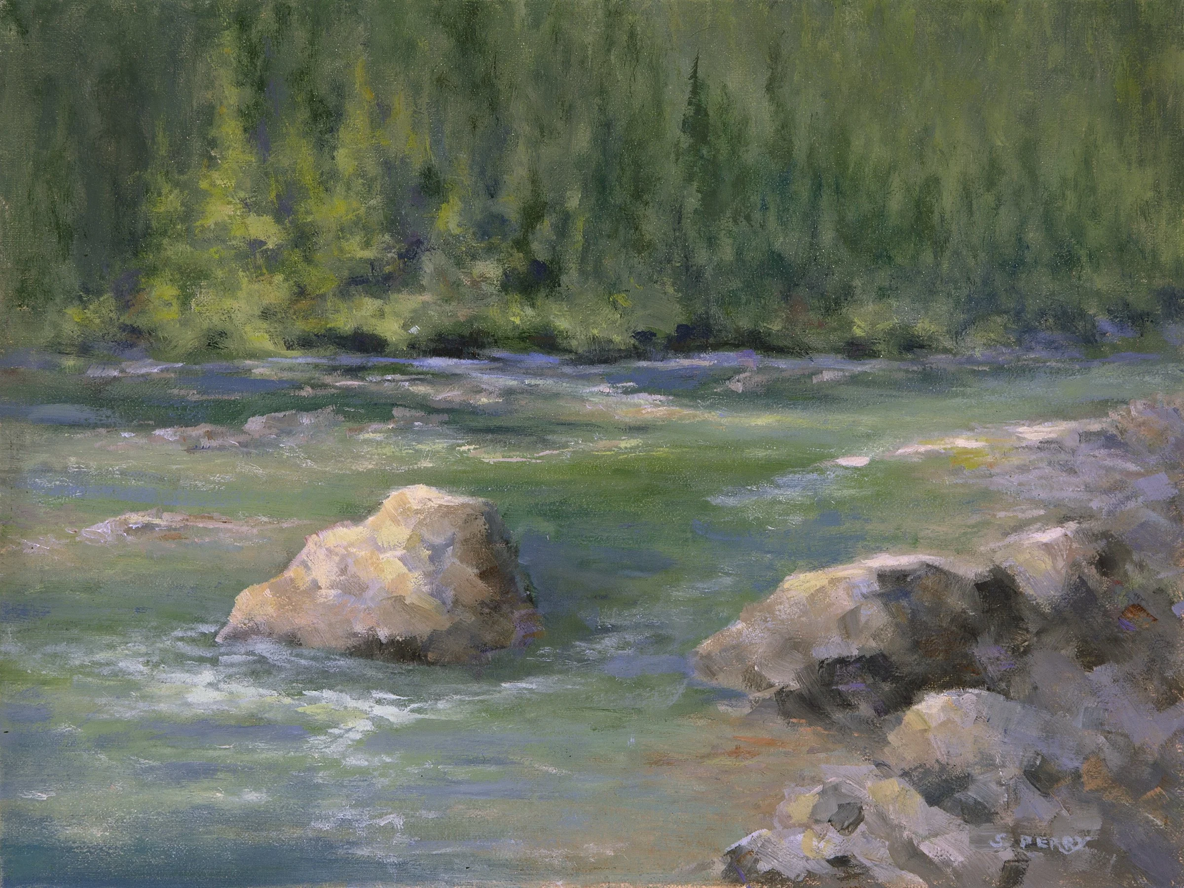 Gallatin Run     9x12 oil on panel