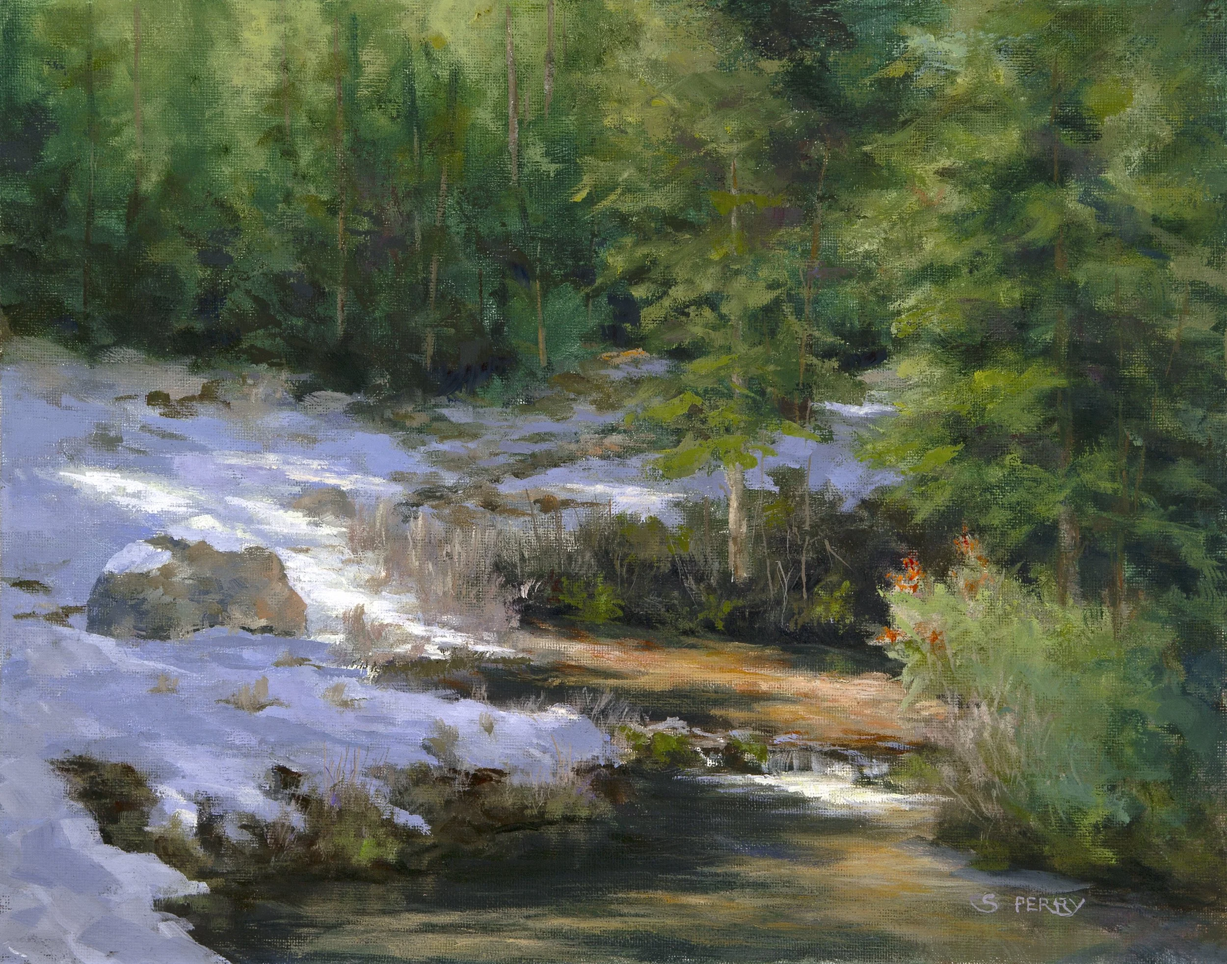 Blackmore Creek.  11x14 oil on canvas