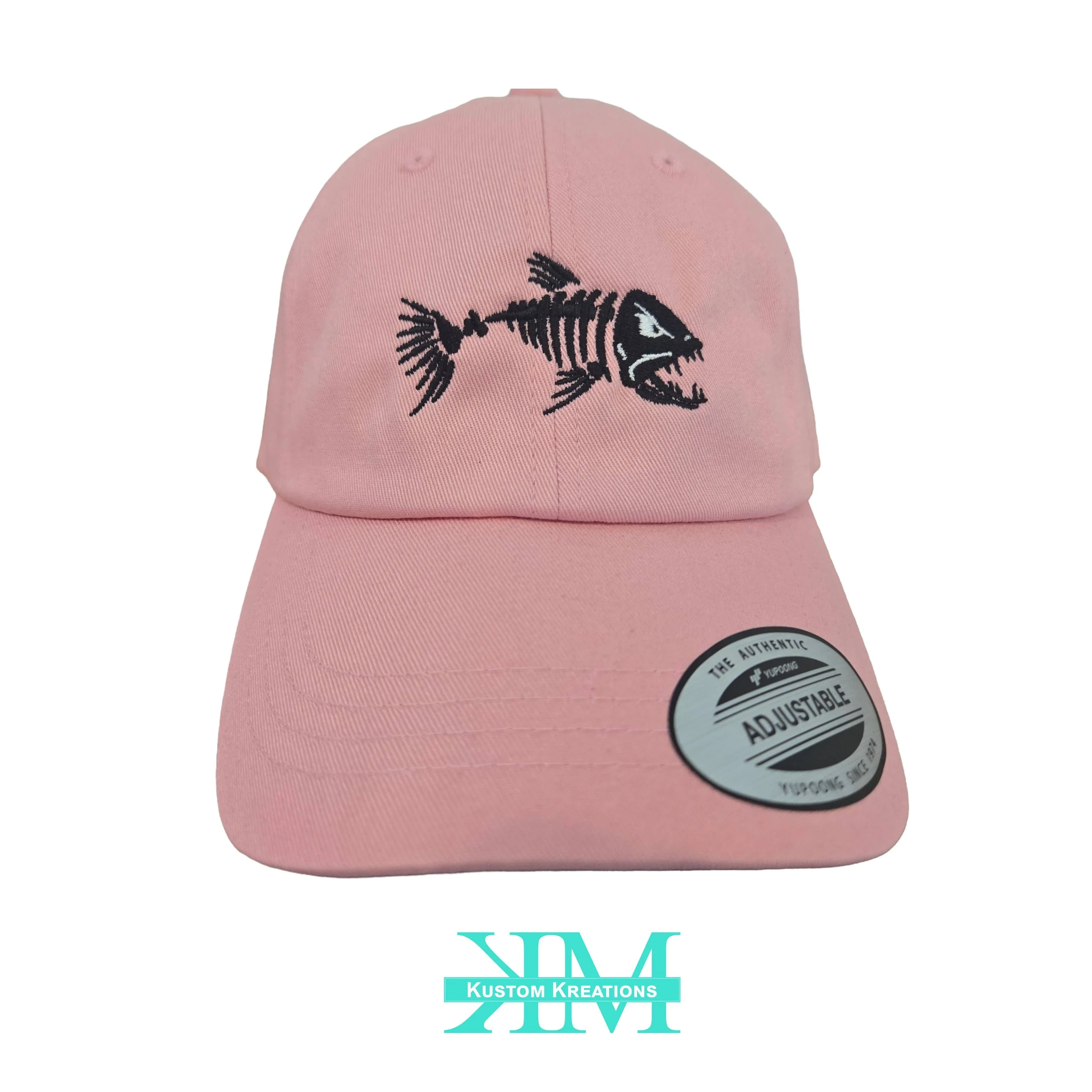 Bone Fish Embroidered Dad Hat