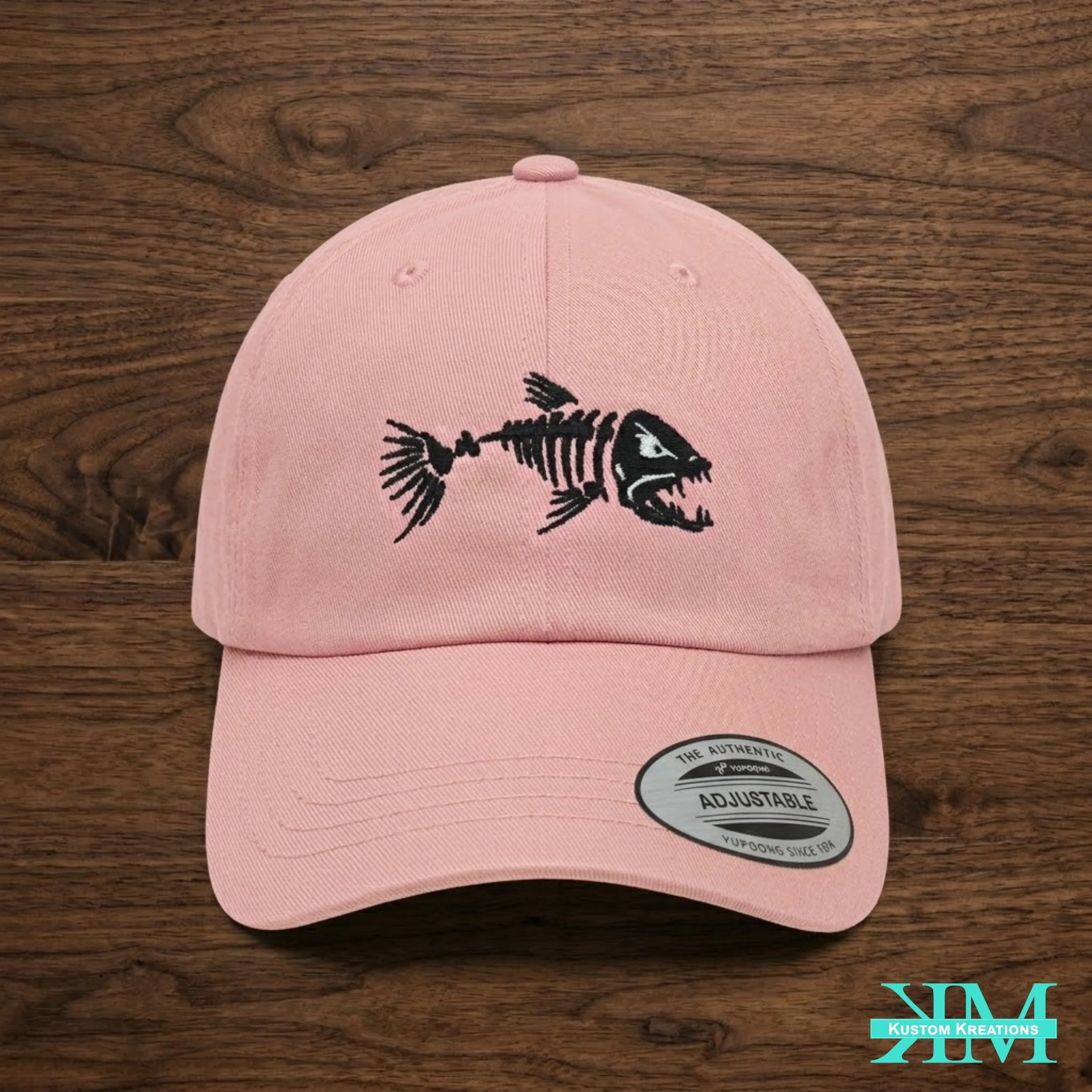 Embroidered bone fish hat
