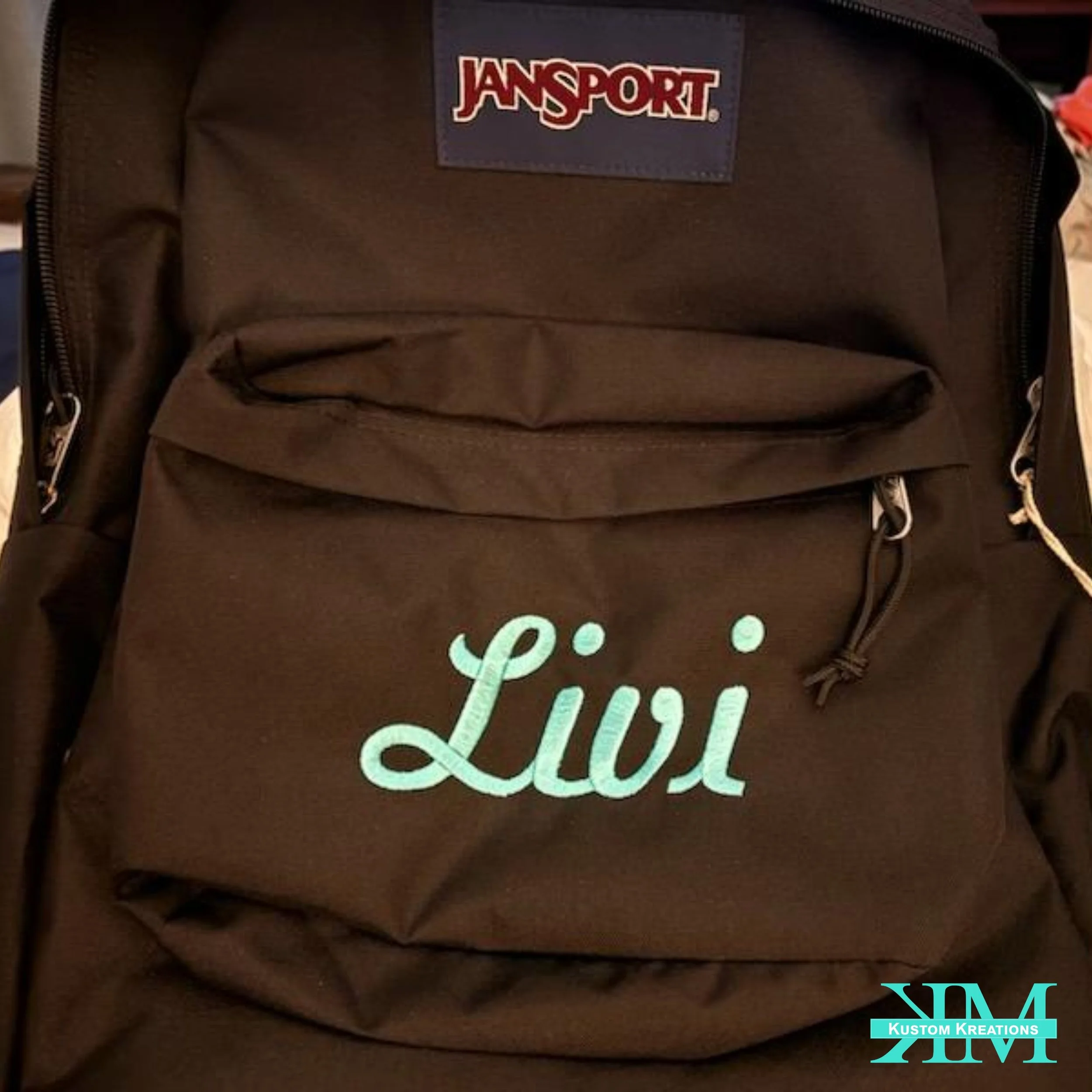Embroidered backpack