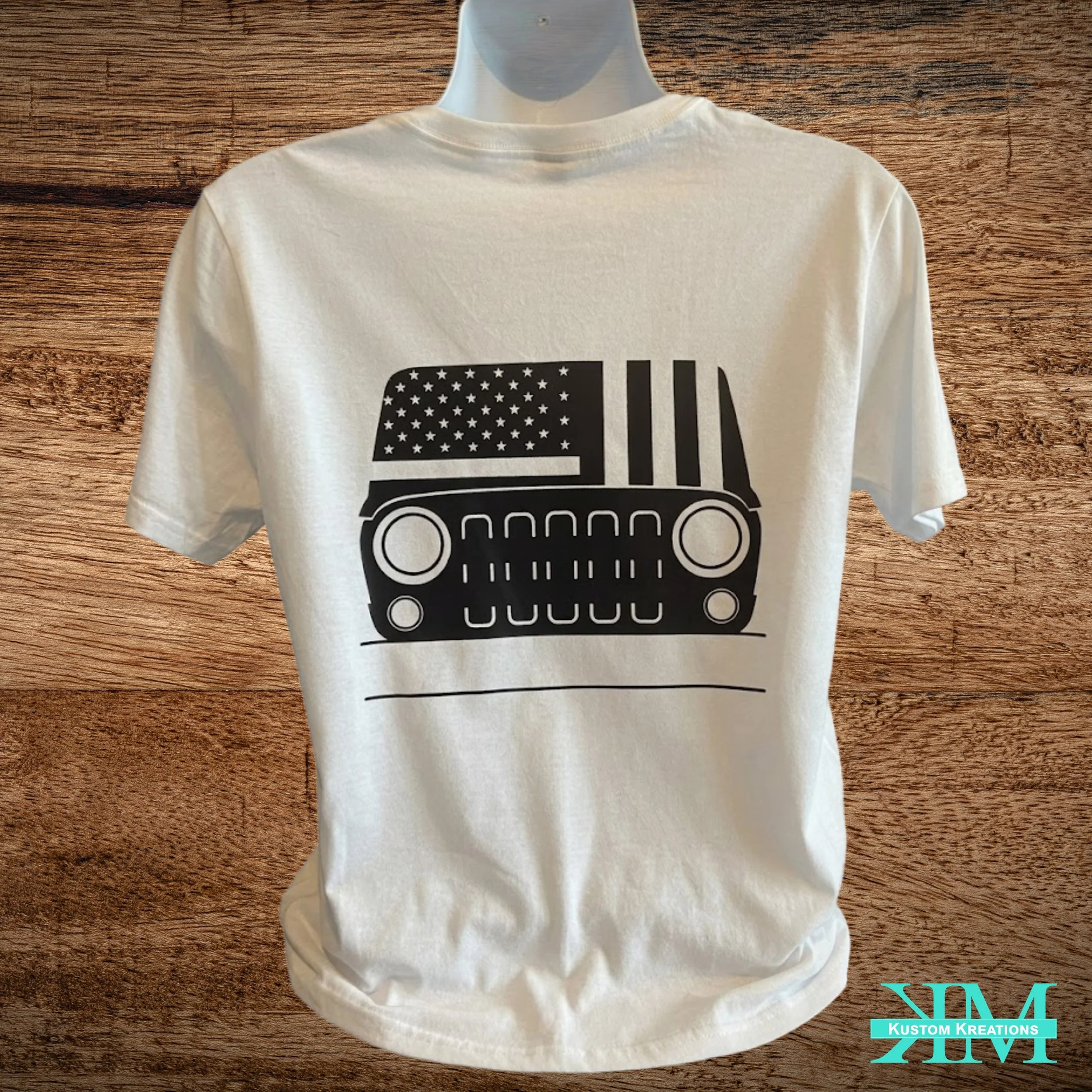 American Jeep themed DTF graphic t-shirt