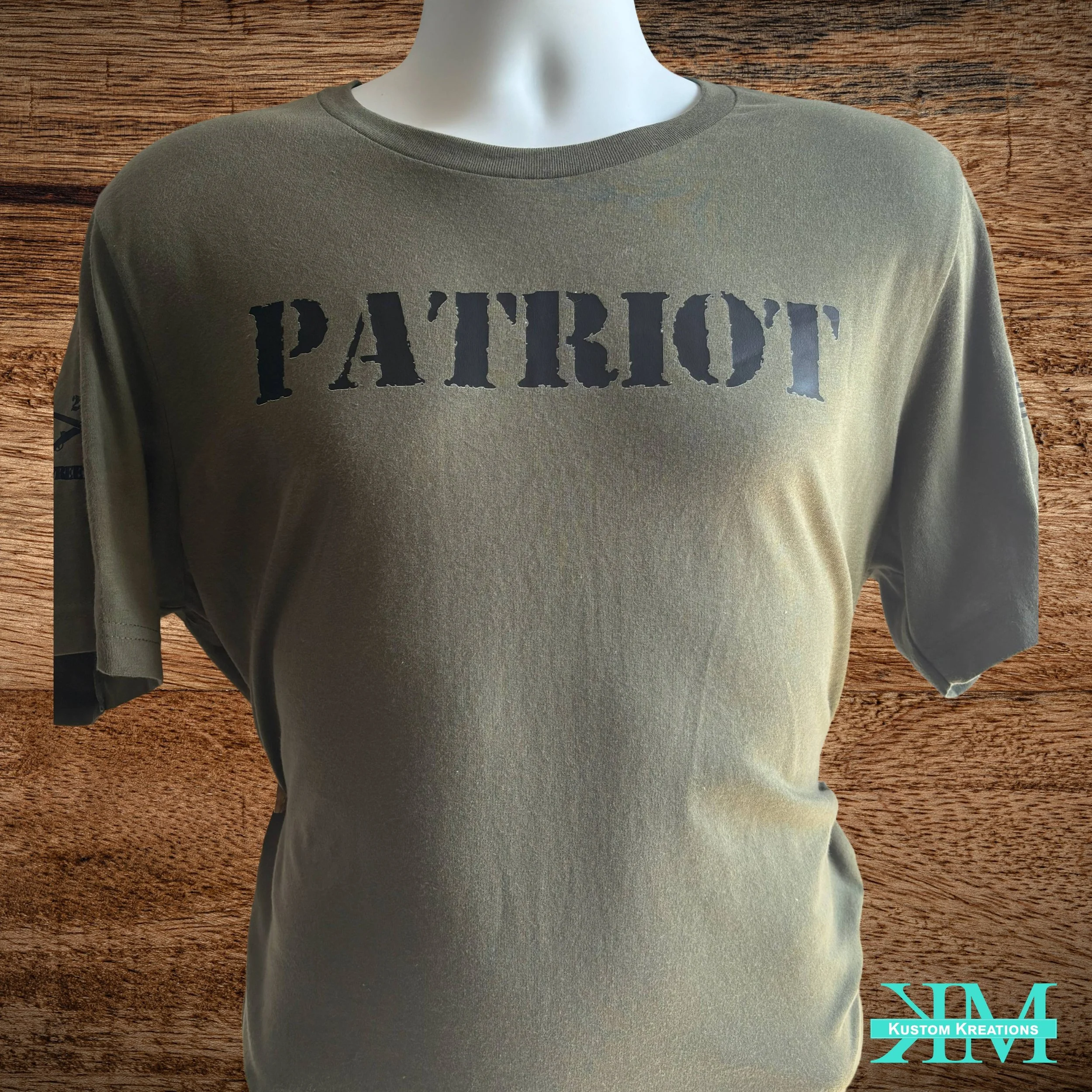 Patriot DTF printed graphic t-shirt full chest 